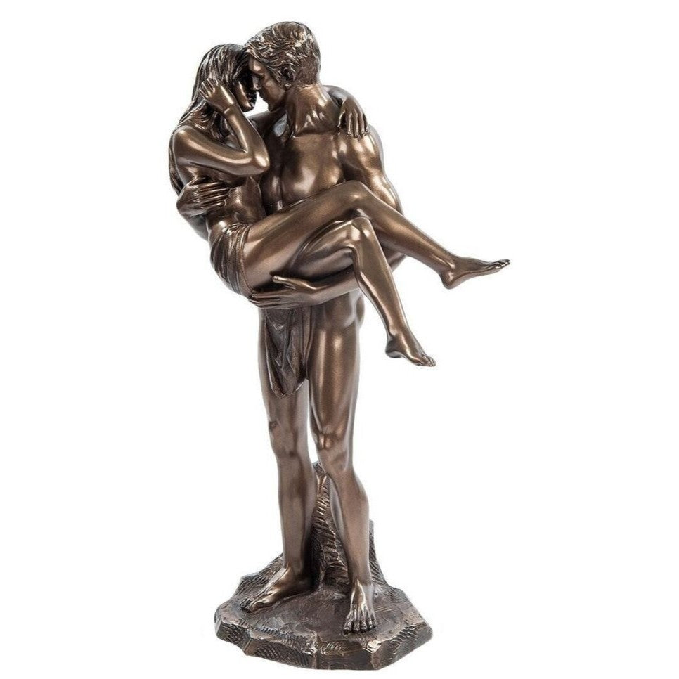 Lovers Statue. Man Lifting a Woman Sculpture. Man Carrying Woman