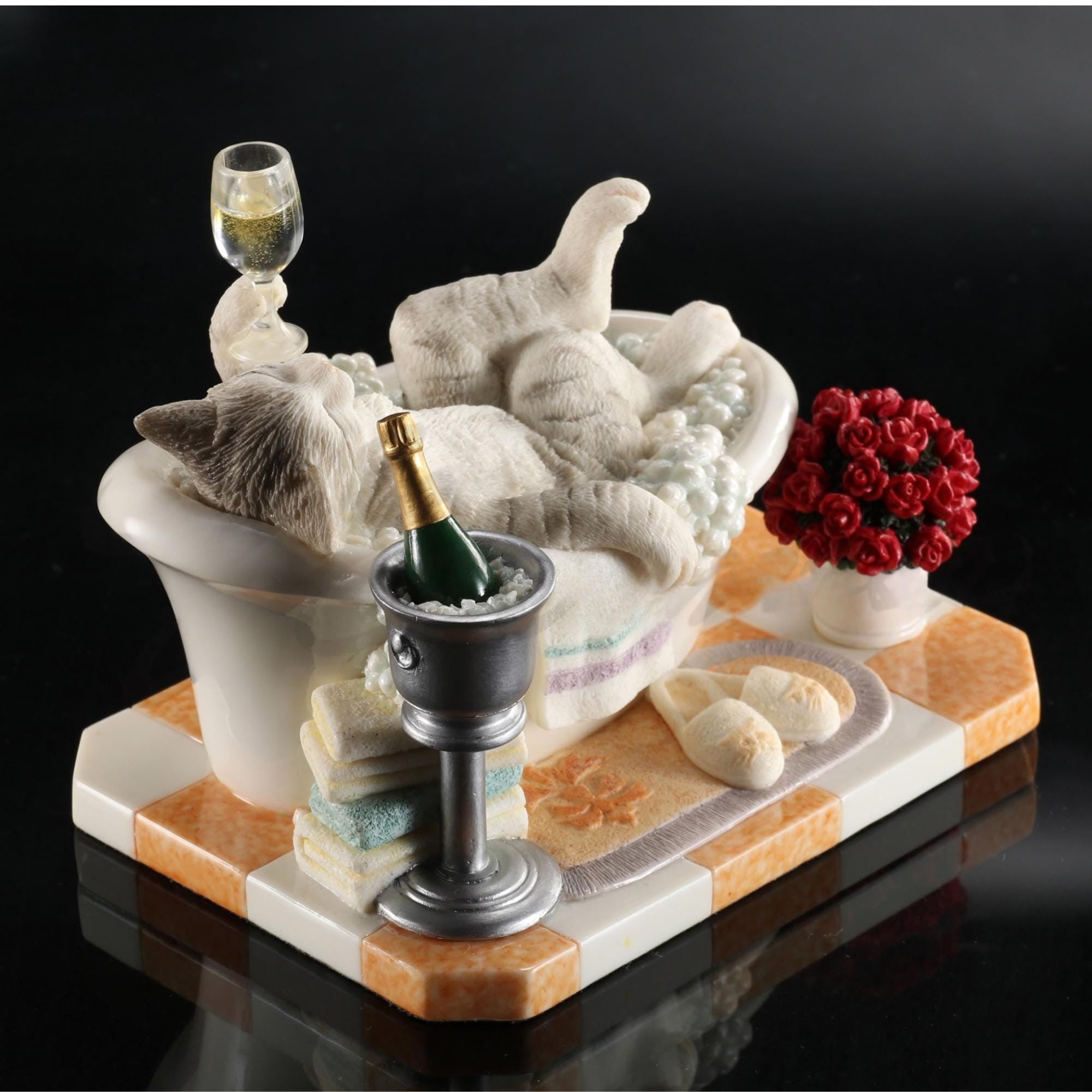 Luxurious Cat Figurine | Animal Sculptures | Home Decor