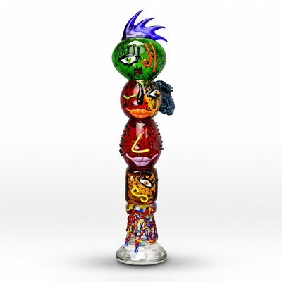 Murano Style Glass Totem – Clear Base
