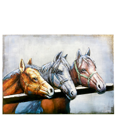 Three Horses | Handcrafted Iron Decor | Unique Home Accent | Gift Idea