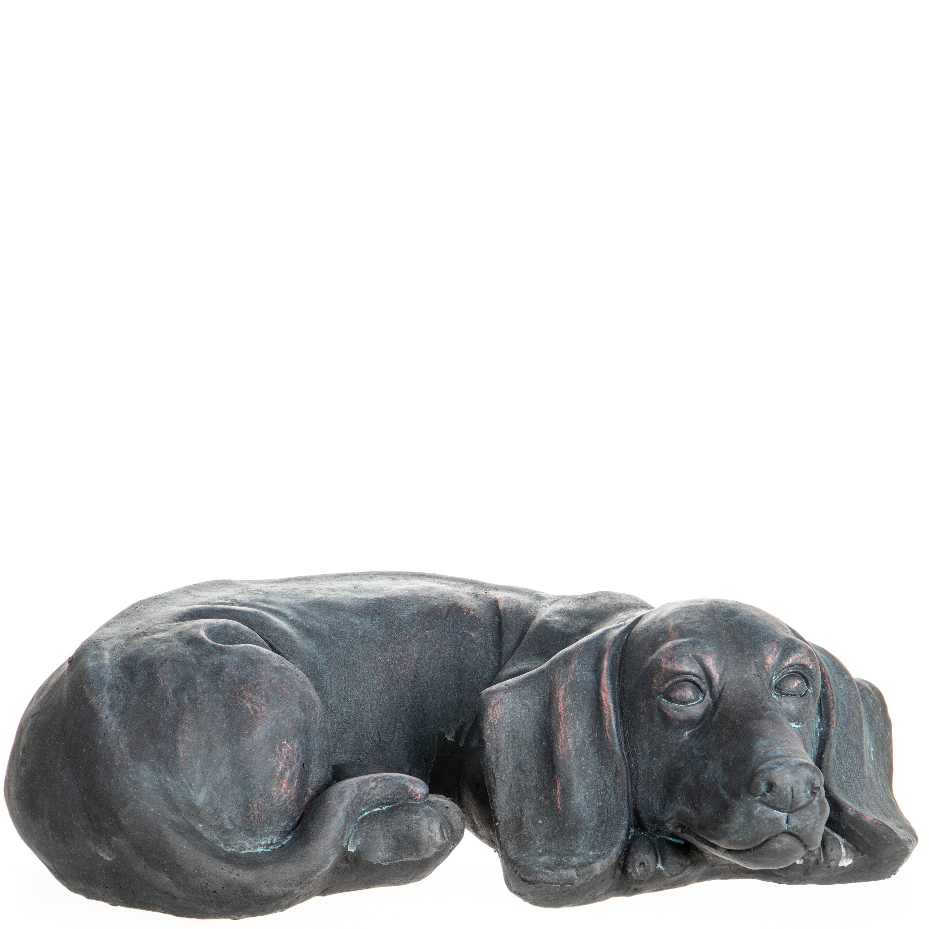 Dachshund Statue by MGO – Lying Dog Figure – view 1