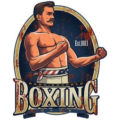 Embossed tin sign Boxing | Handcrafted Home Decor | Unique Home Accent