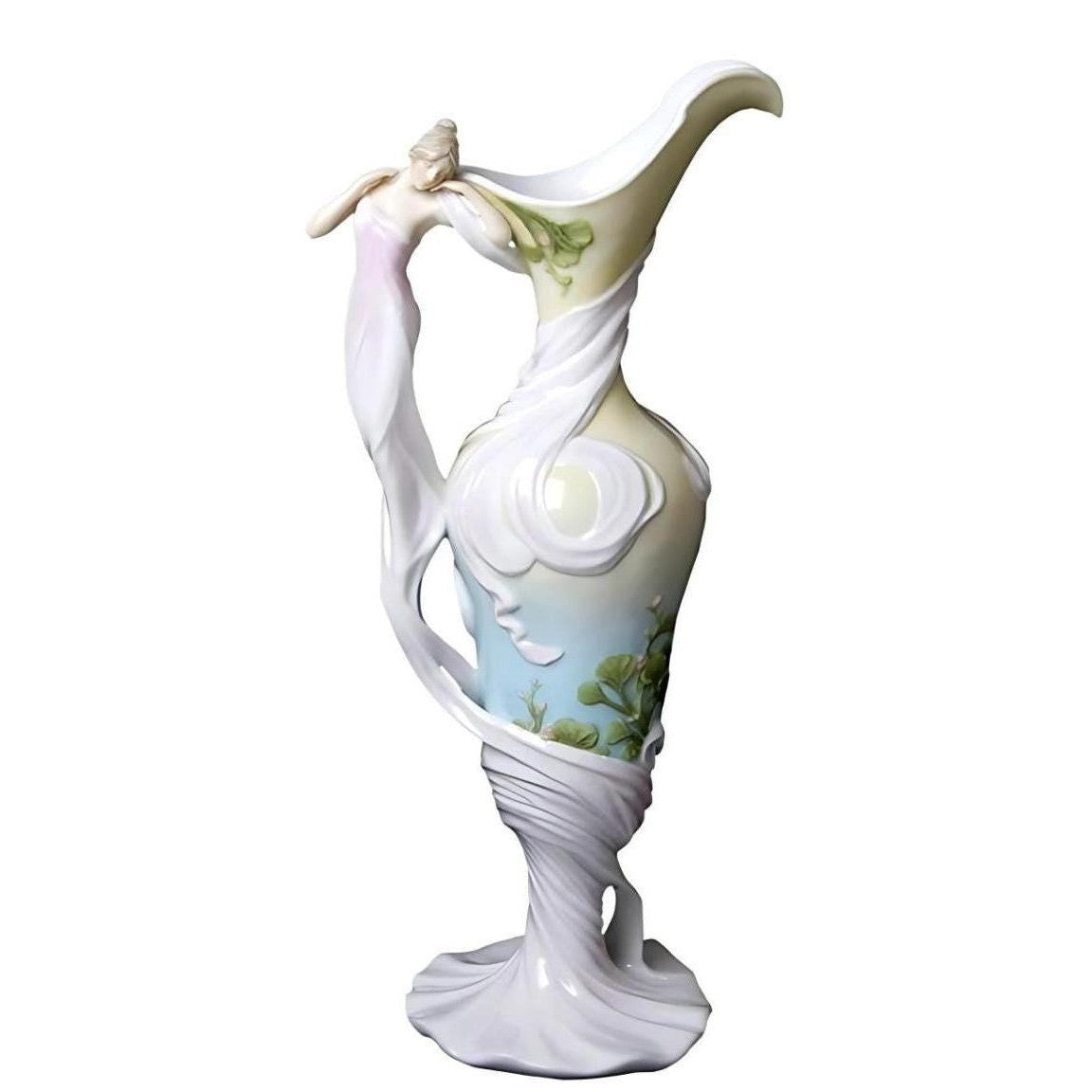 Maiden In Long Dress Porcelain Ewer | Vases & Bowls | Home Decor