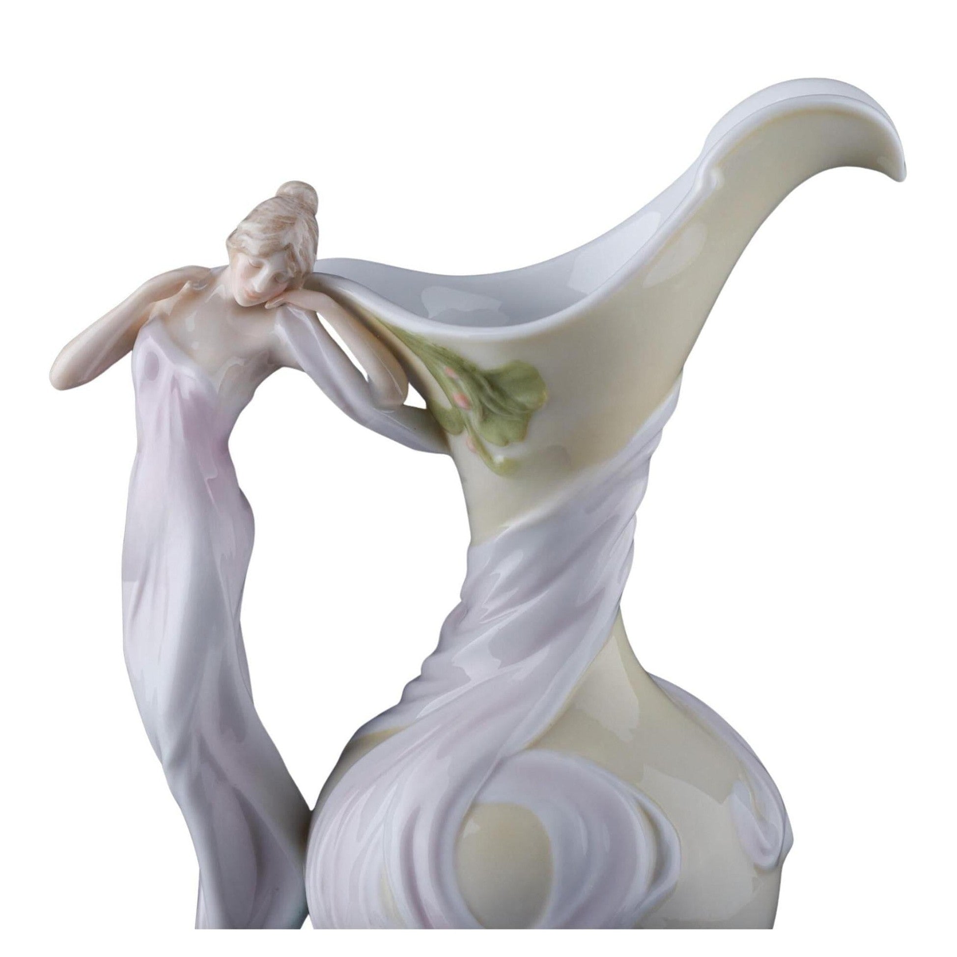 Maiden In Long Dress Porcelain Ewer | Vases & Bowls | Home Decor