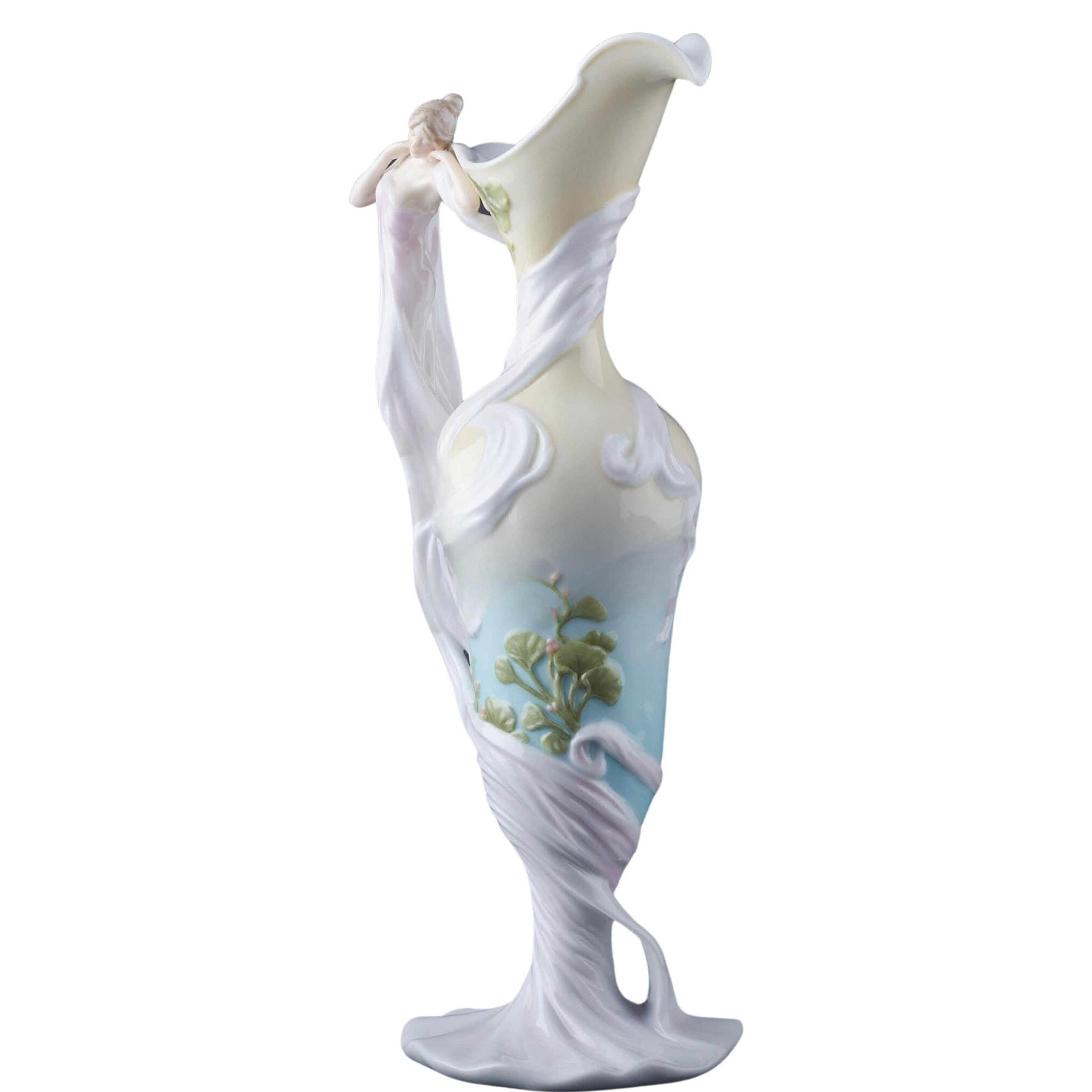 Maiden In Long Dress Porcelain Ewer | Vases & Bowls | Home Decor