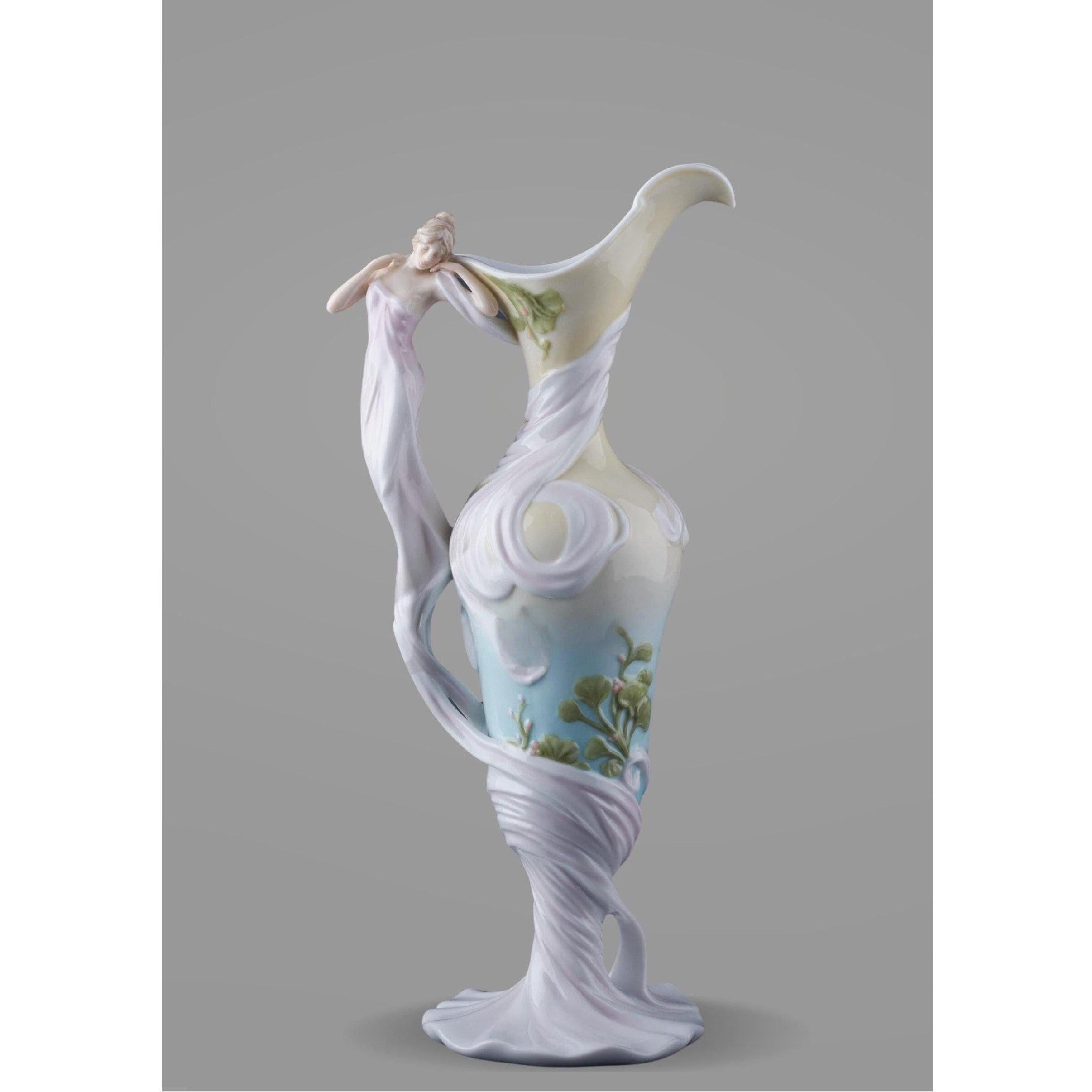 Maiden In Long Dress Porcelain Ewer | Vases & Bowls | Home Decor