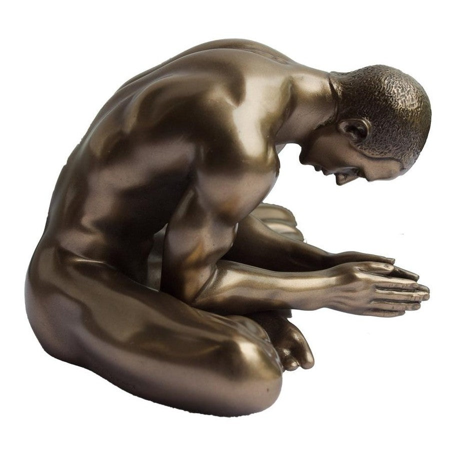 Male Nude Figurine.Cross Legged Sculpture | Nude & Figurative Art