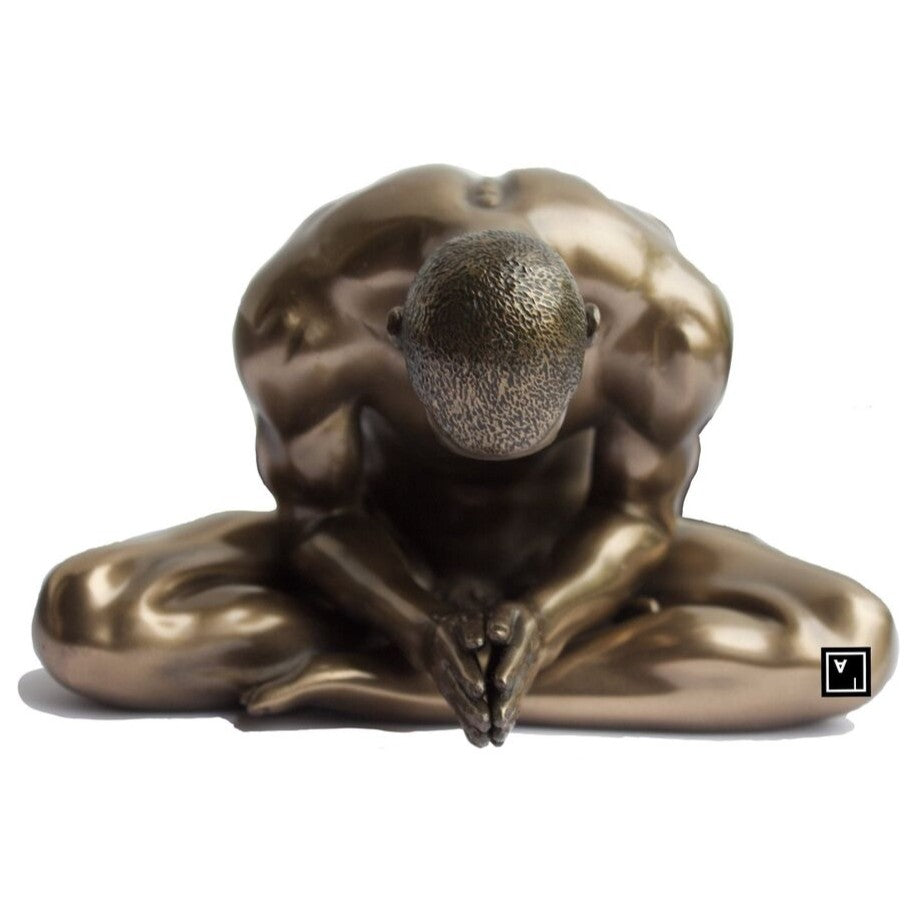 Male Nude Figurine.Cross Legged Sculpture | Nude & Figurative Art