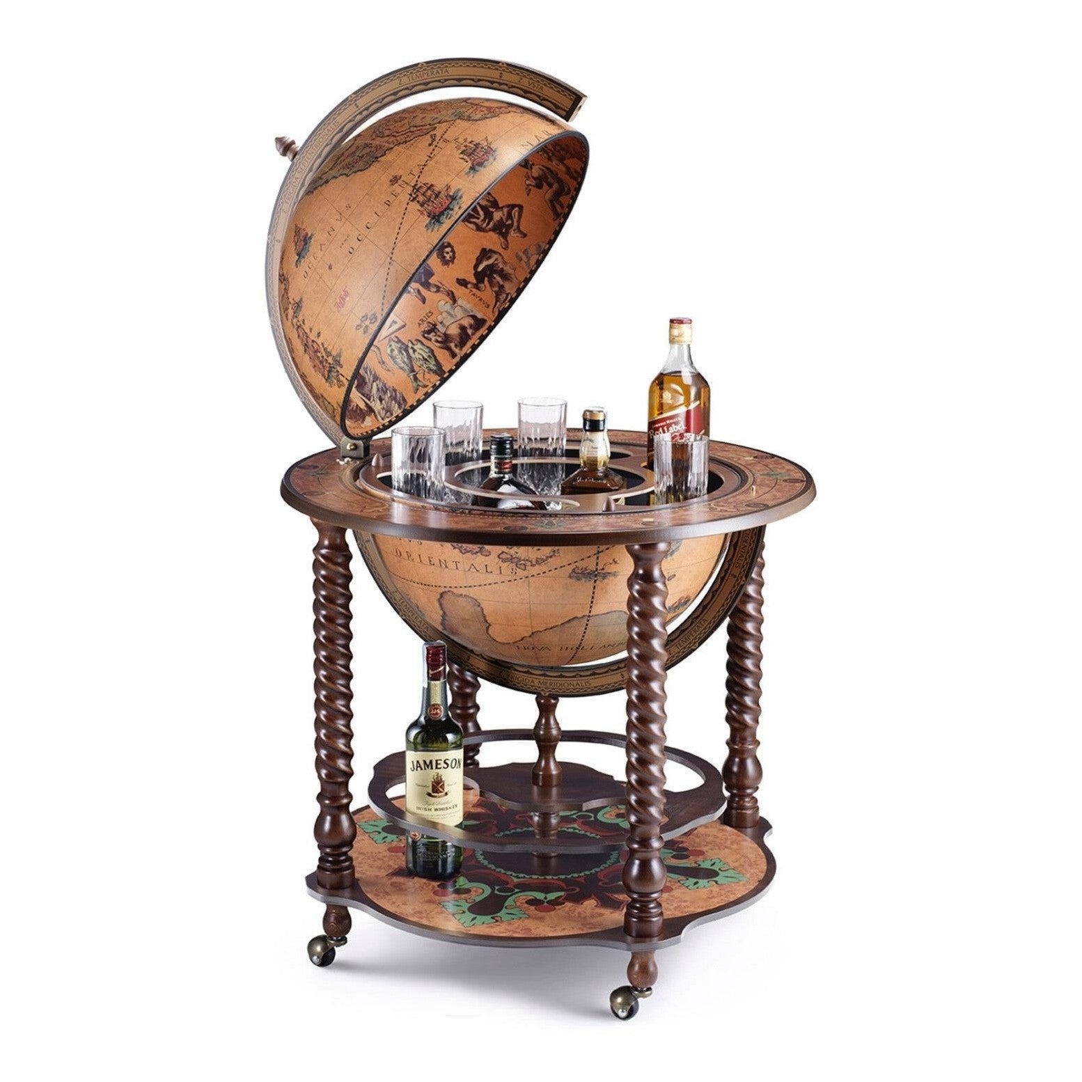 Map Globe Opens into Drink Bar | Curios & Collectibles | Home Decor