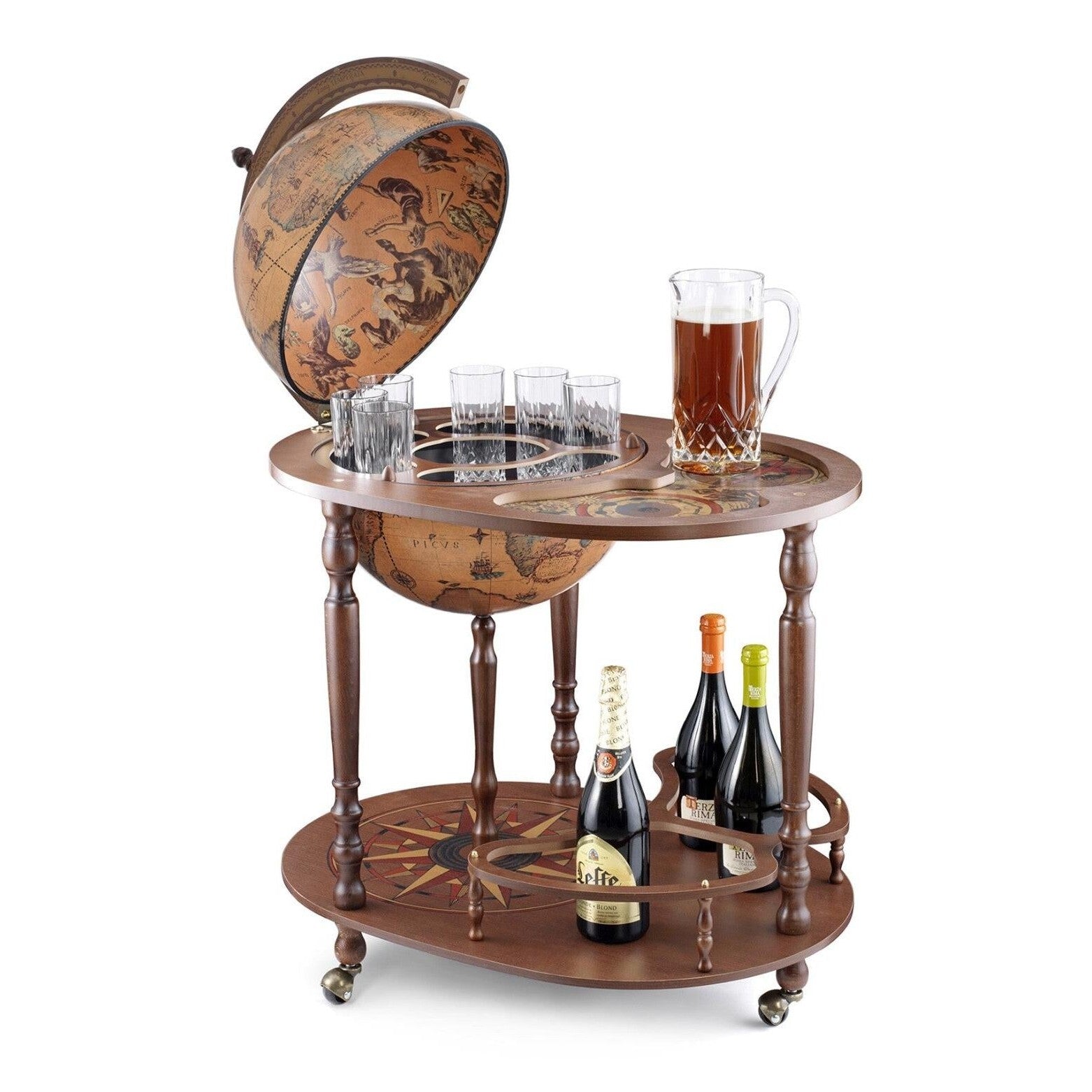 Map Globe Opens into Drink Bar | Curios & Collectibles | Home Decor