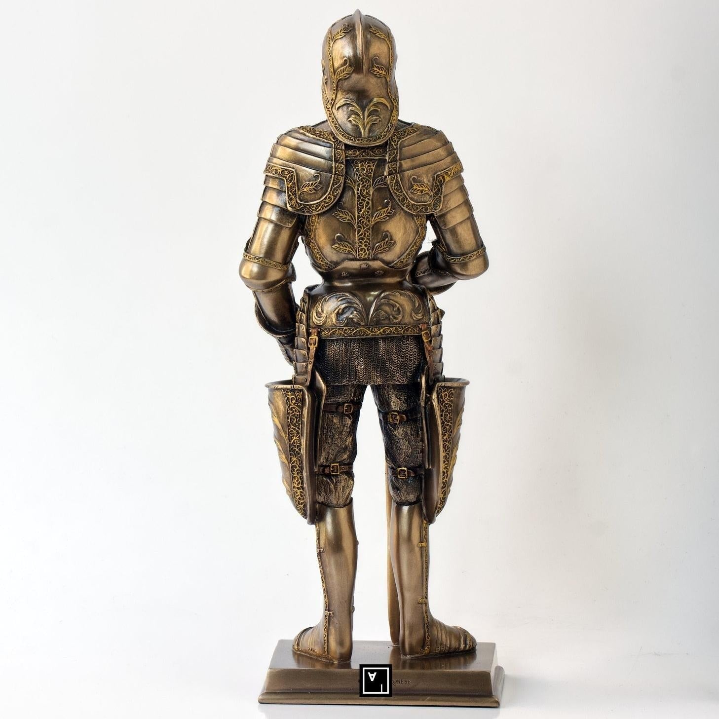 Medieval Knight with Sword Statue. Medieval Sculpture. Medieval Decor