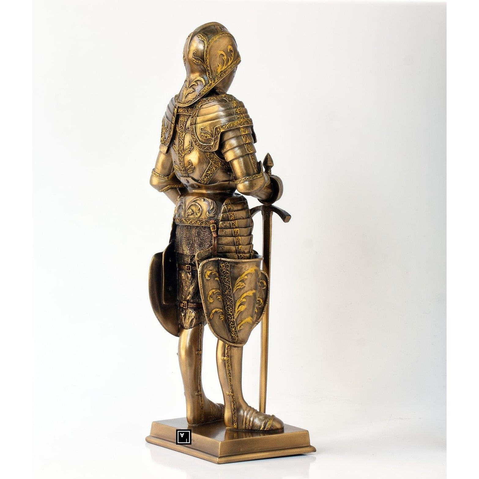 Medieval Knight with Sword Statue. Medieval Sculpture. Medieval Decor