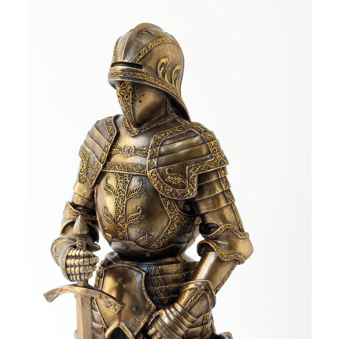 Medieval Knight with Sword Statue. Medieval Sculpture. Medieval Decor