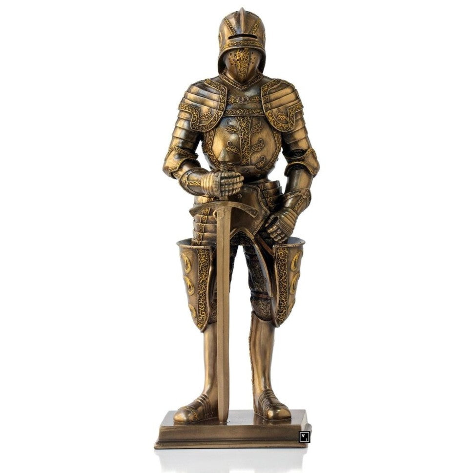 Medieval Knight with Sword Statue. Medieval Sculpture. Medieval Decor