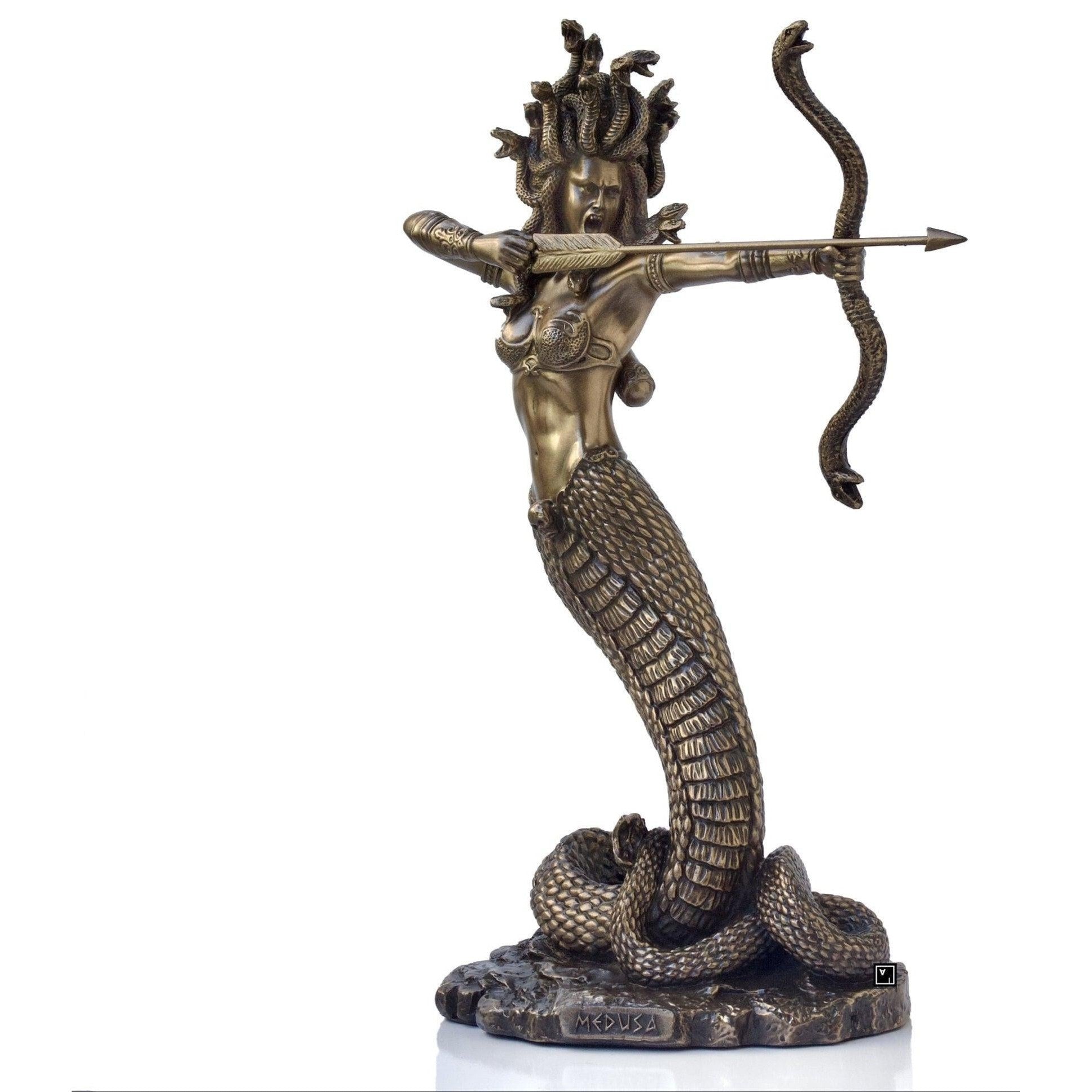 Medusa throwing Arrow | Mythology & Deity Sculptures | Home Decor