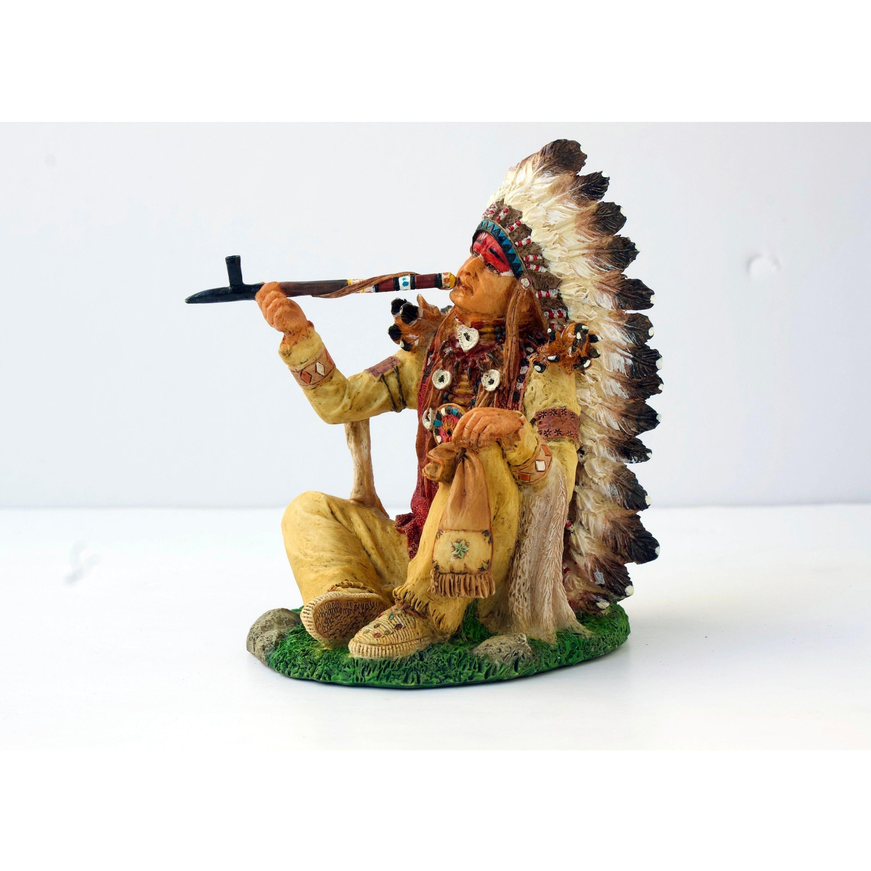 Mini Native Indian Smoke Peace Pipe | Figurines & Statues