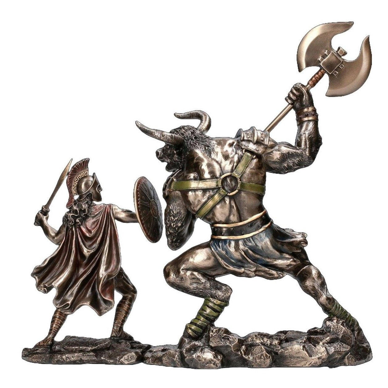 Minotaur Battle with Theseus | Mythology & Deity Sculptures