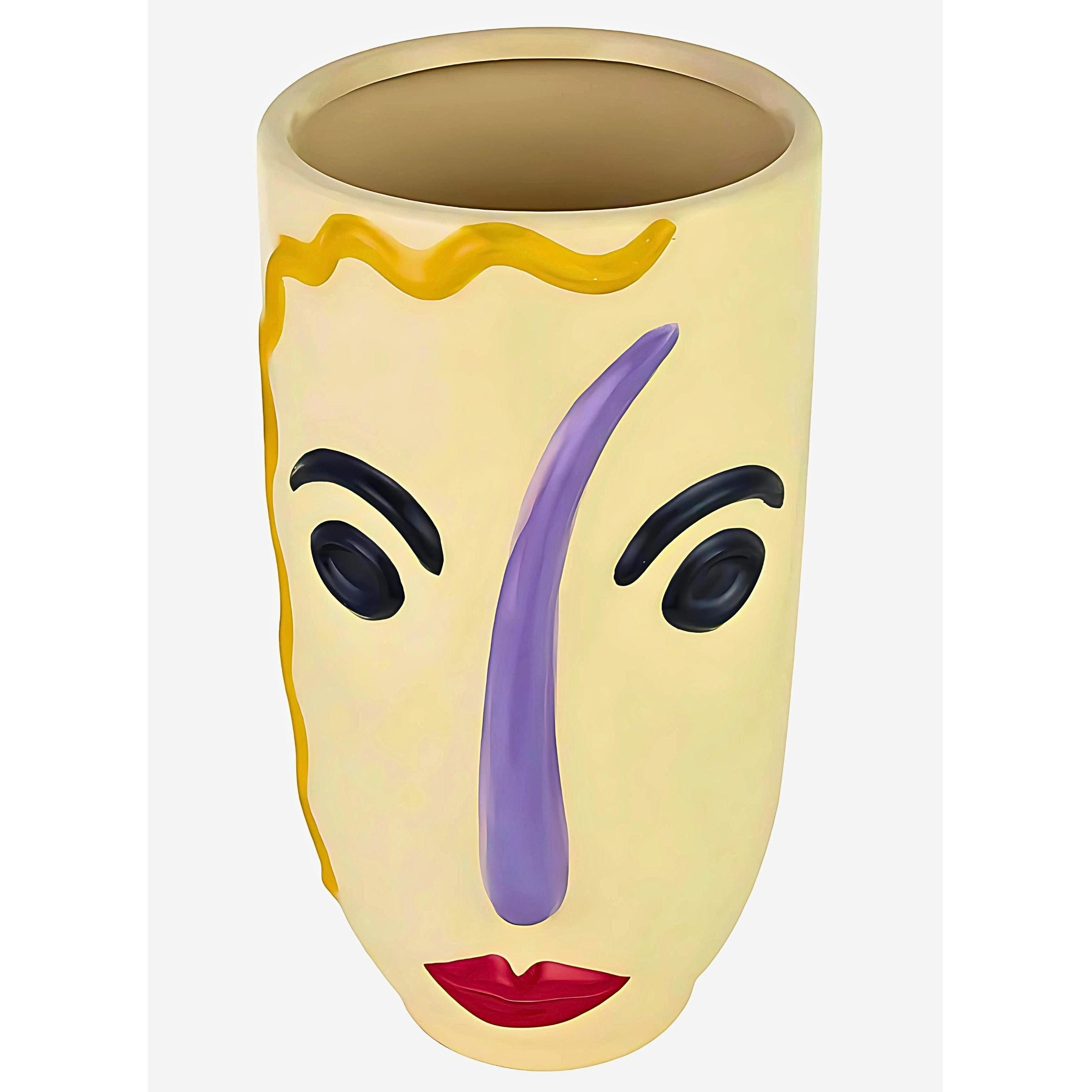 Modern Art Porcelain Face Planter | Vases & Bowls | Home Decor