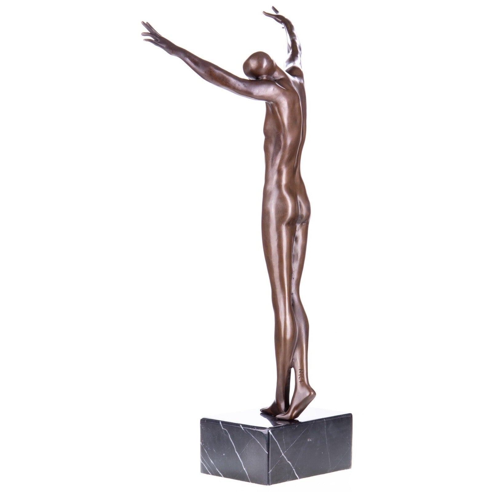 Modern Bronze Male Nude Sculpture – Contemporary Figurative Art on