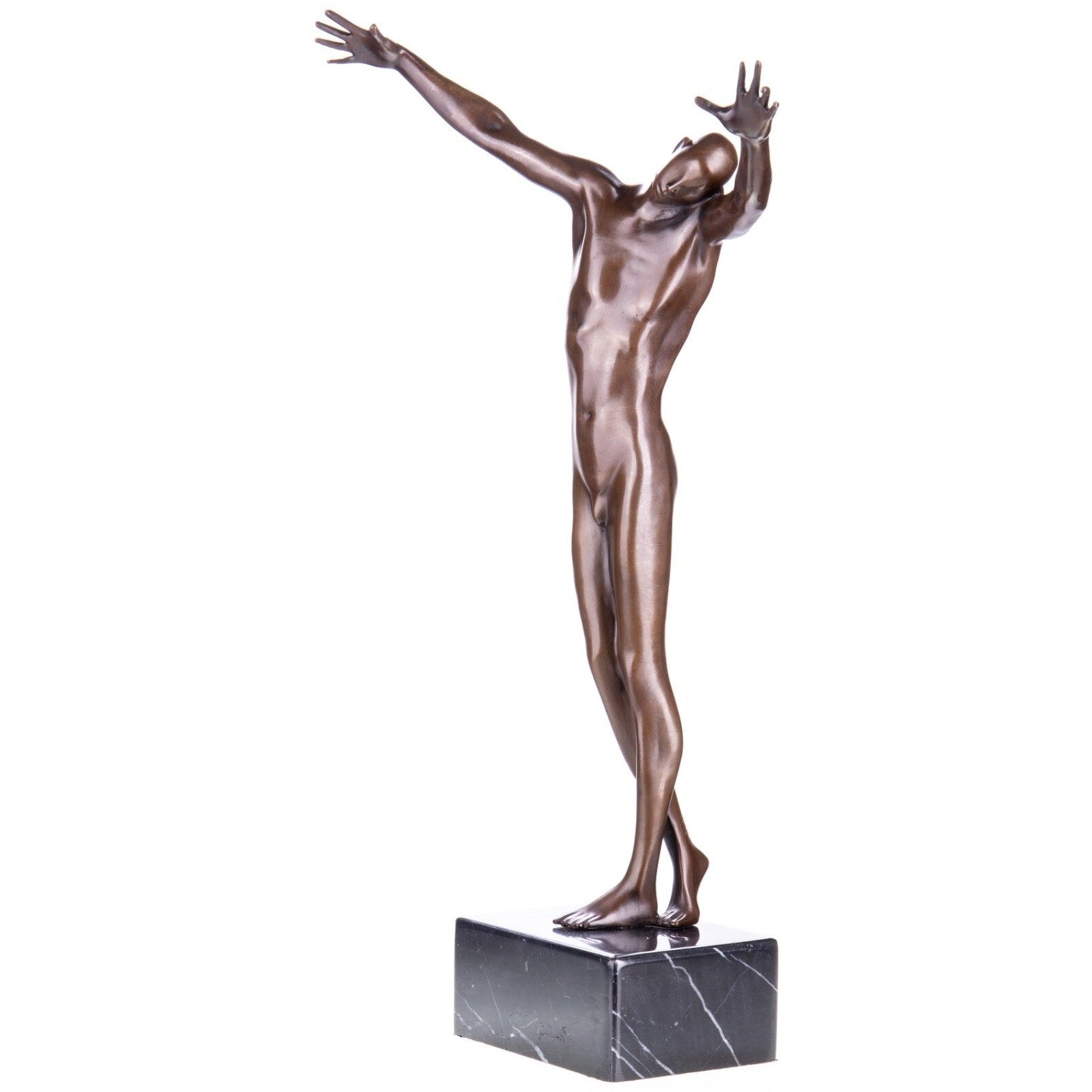 Modern Bronze Male Nude Sculpture – Contemporary Figurative Art on