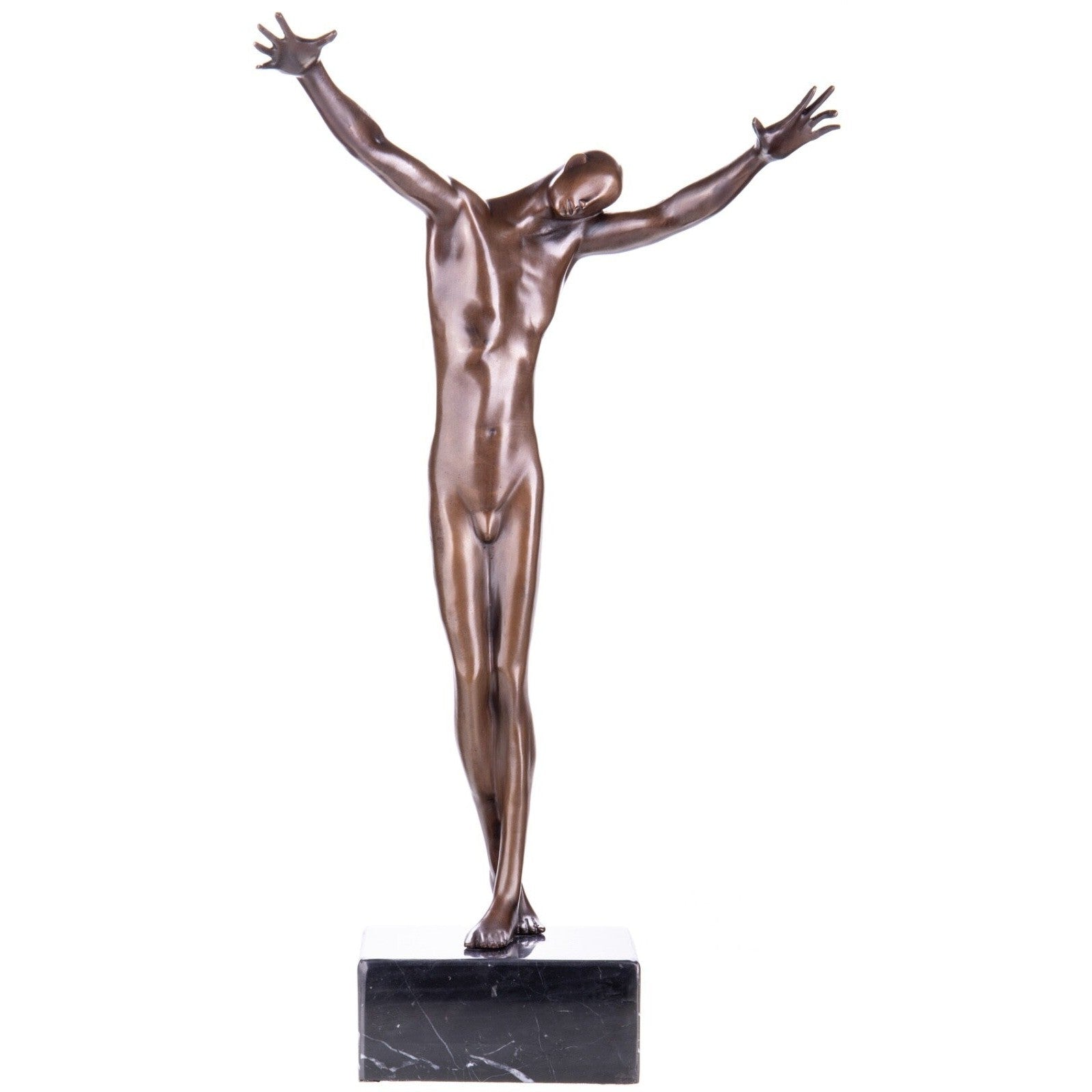 Modern Bronze Male Nude Sculpture – Contemporary Figurative Art on