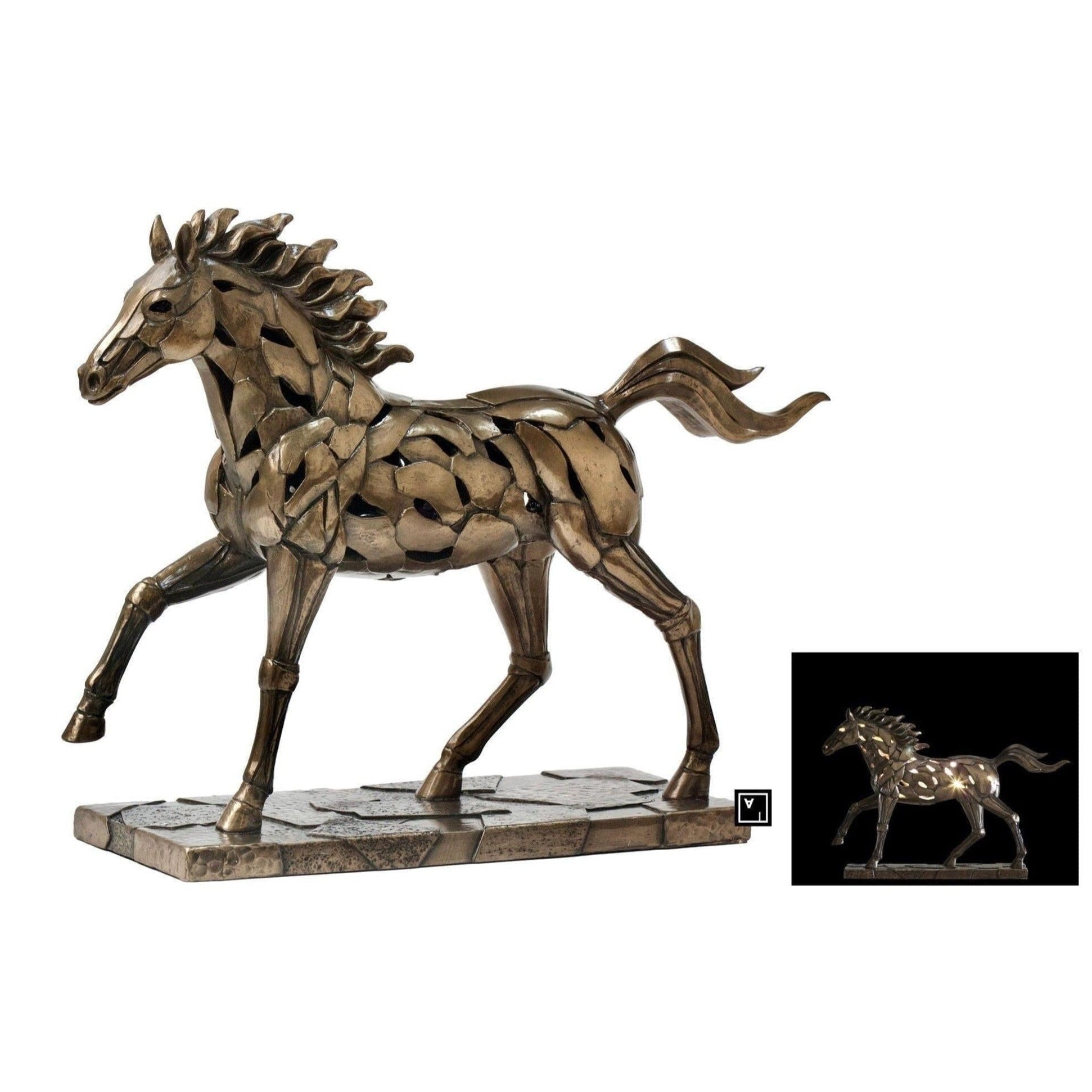 Modern Horse with LED Lights | Animal Sculptures | Home Decor
