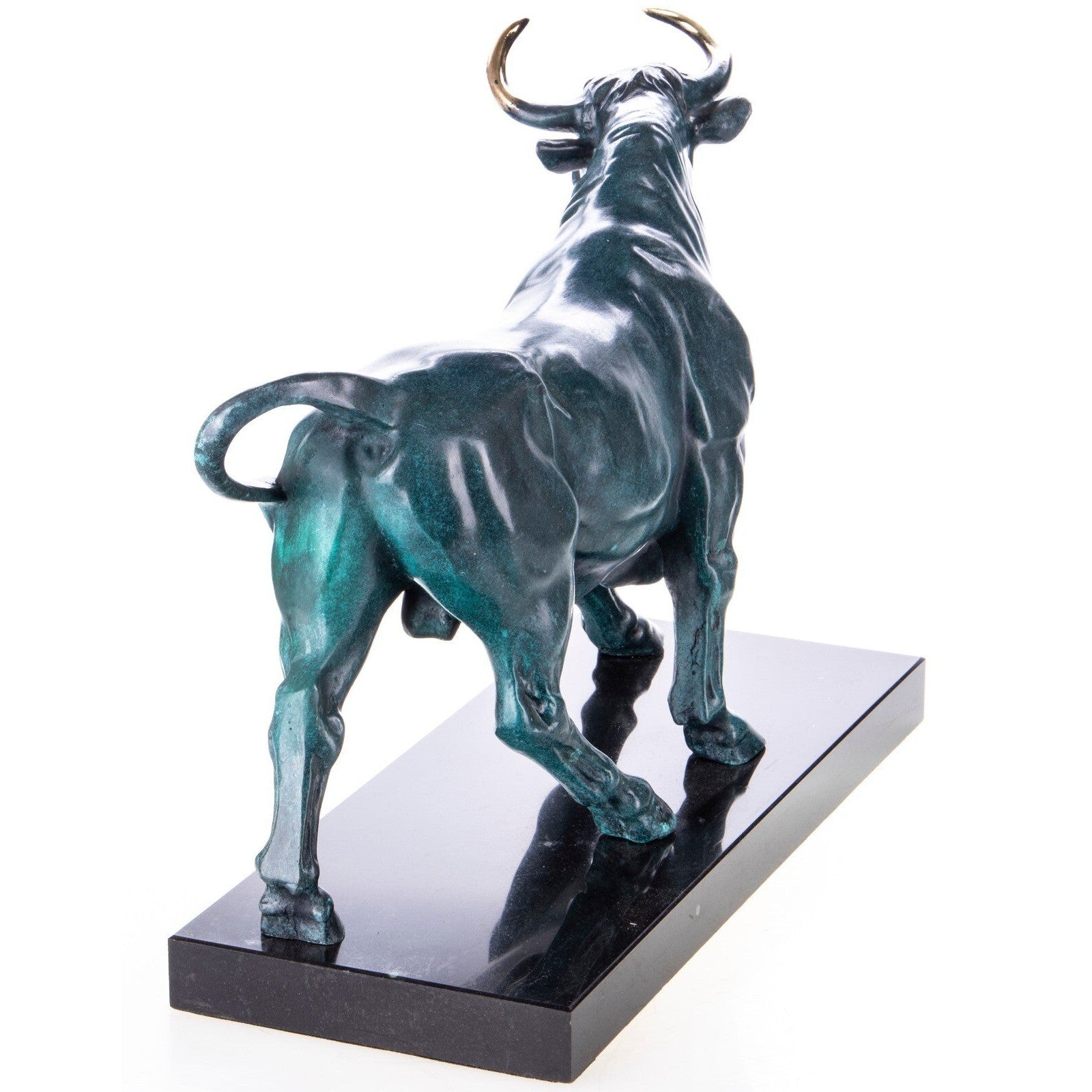Modern Patina Bronze Bull Sculpture | Animal Sculptures