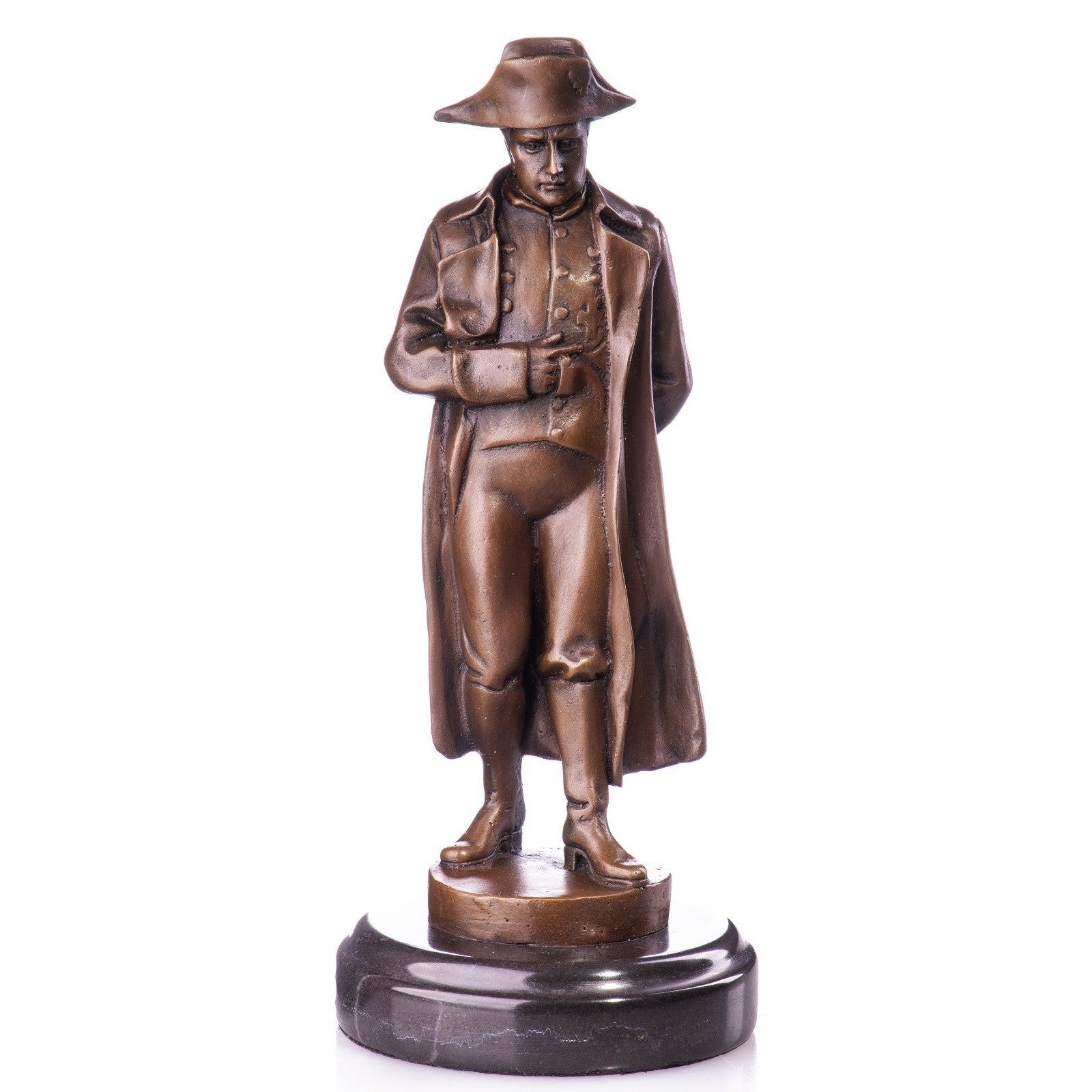 Napoleon Bonaparte Bronze Figurine on Marble Base, Figurines & Statues