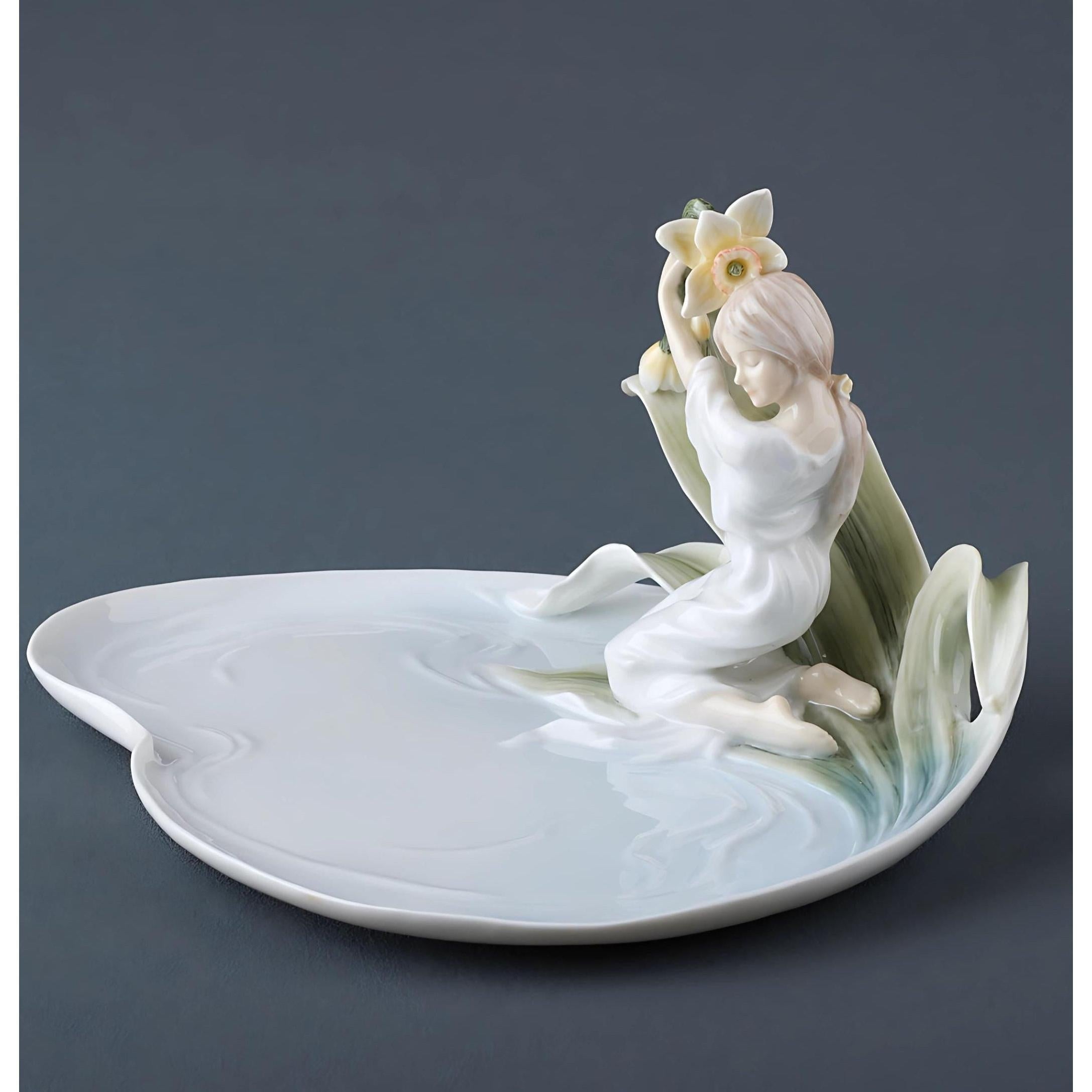 Narcissus and Girl Porcelain Tray | Vases & Bowls | Home Decor