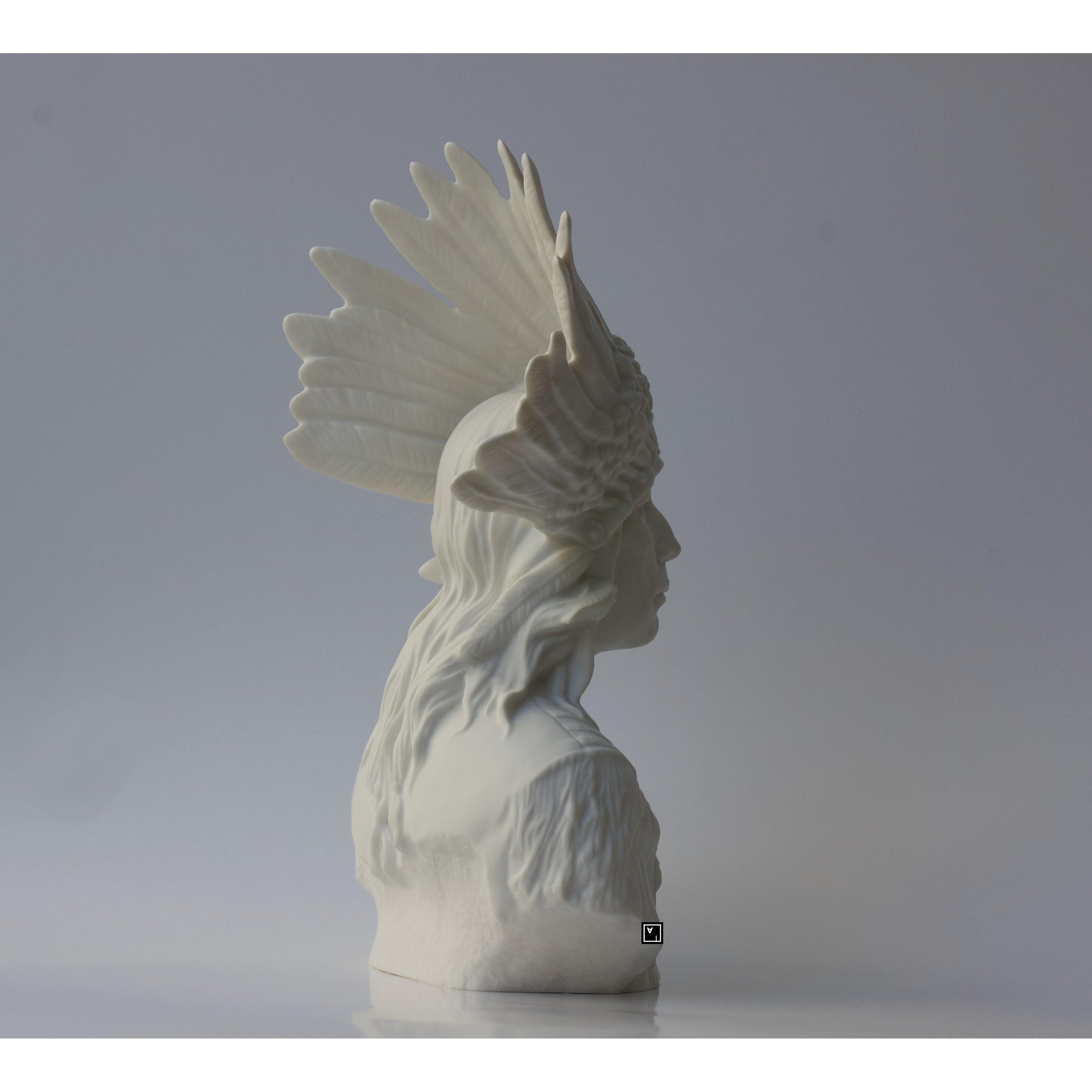 Native Indian Chef Porcelain Bust | Busts | Home Decor | Handcrafted