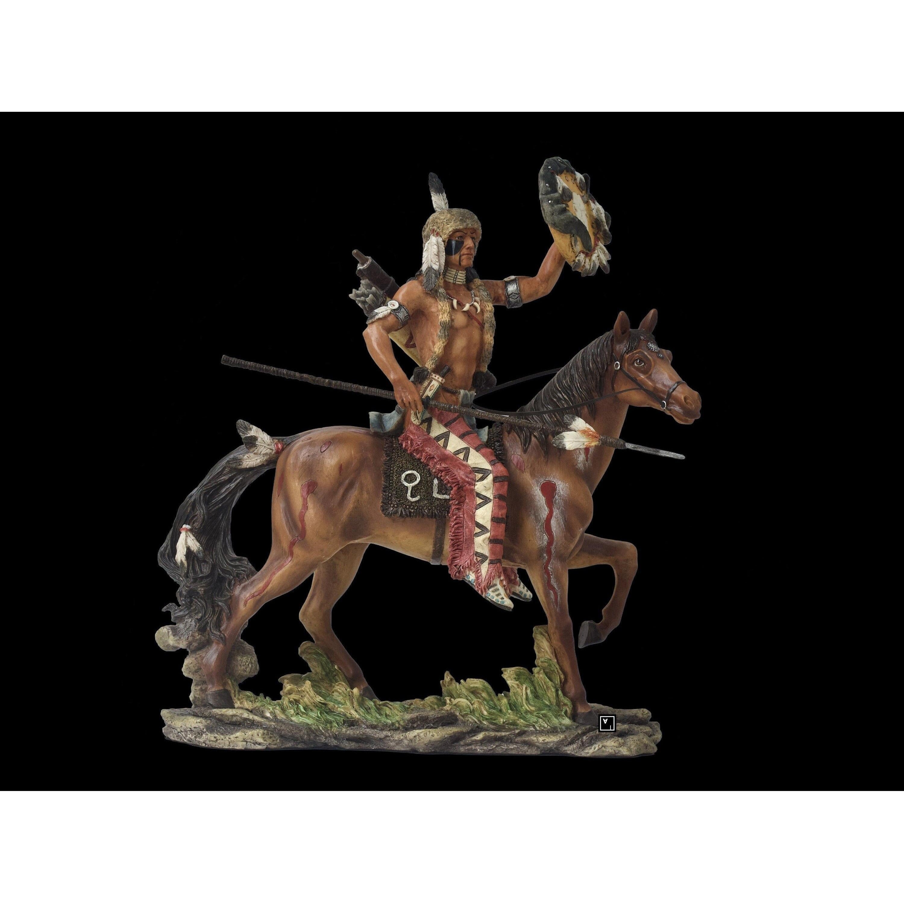 Native Indian riding Horse | Animal Sculptures | Home Decor