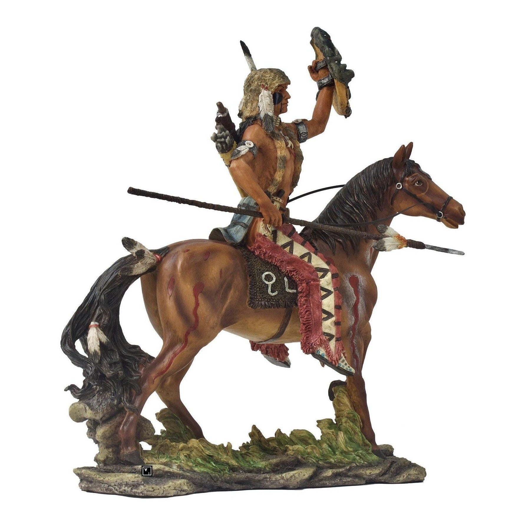Native Indian riding Horse | Animal Sculptures | Home Decor