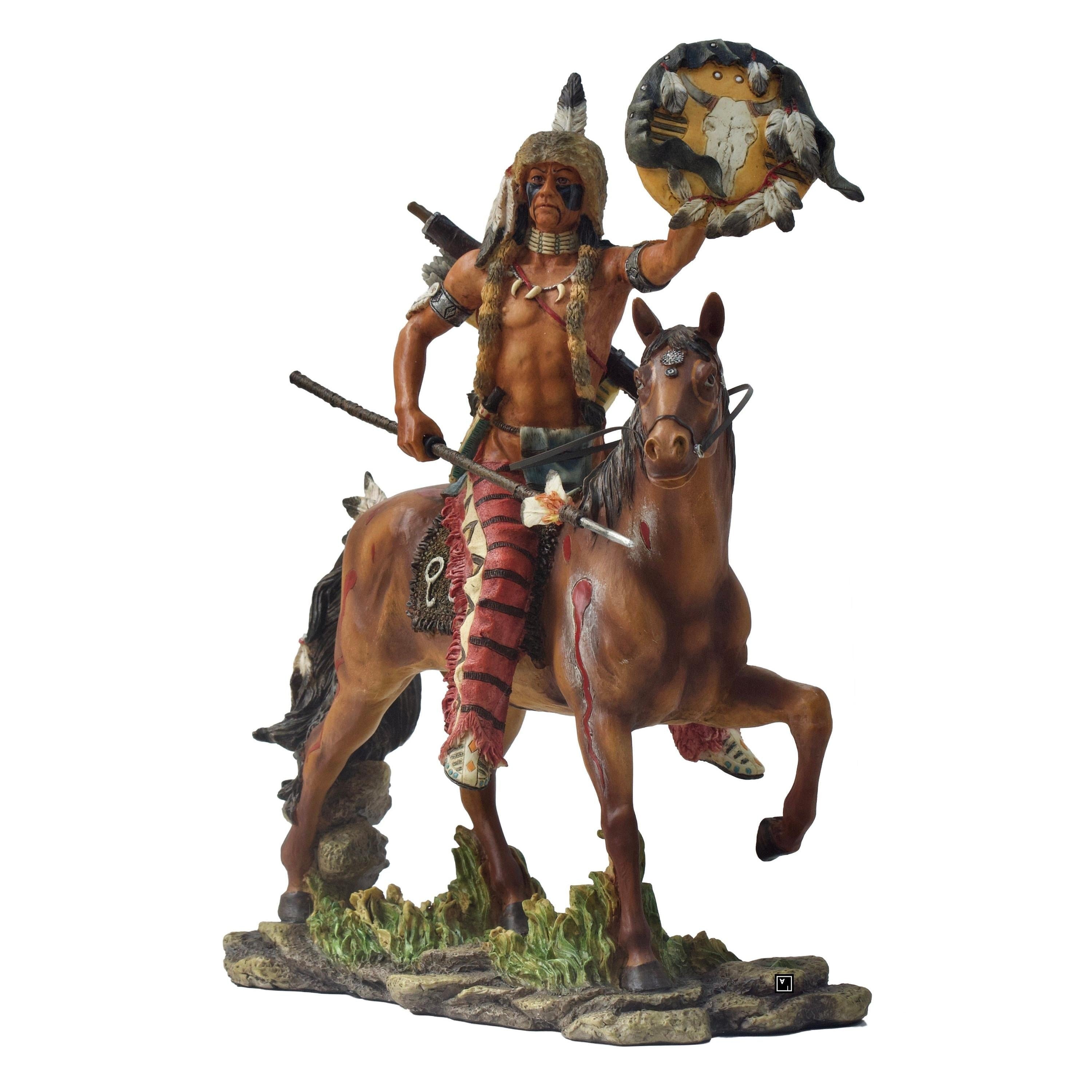 Native Indian riding Horse | Animal Sculptures | Home Decor