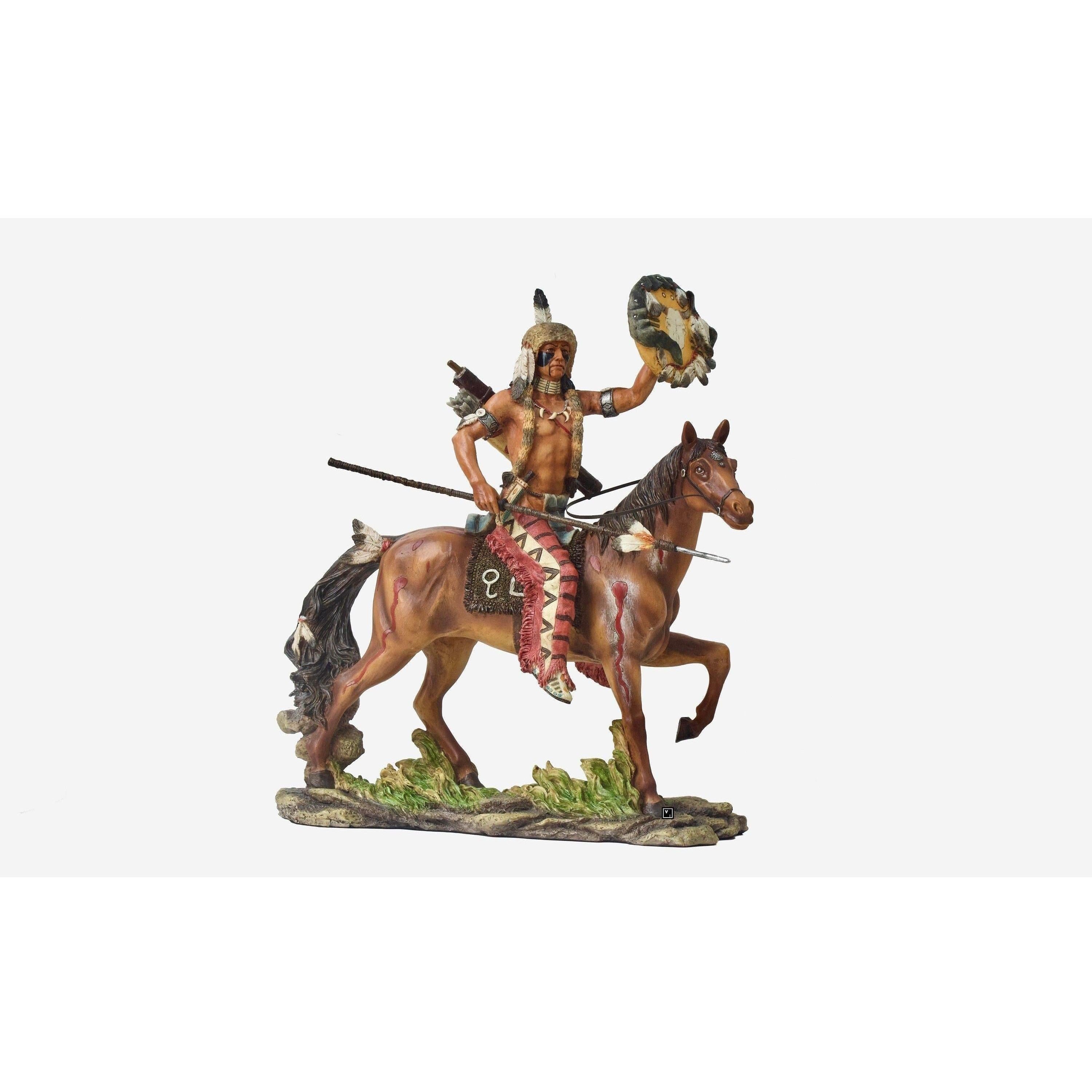 Native Indian riding Horse | Animal Sculptures | Home Decor