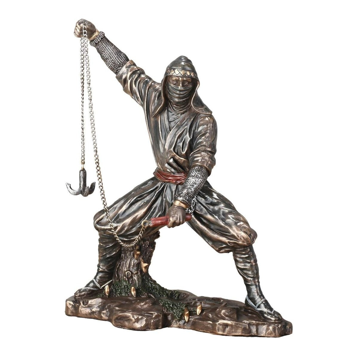Ninja Wielding Grappling Hook Statue | Figurines & Statues