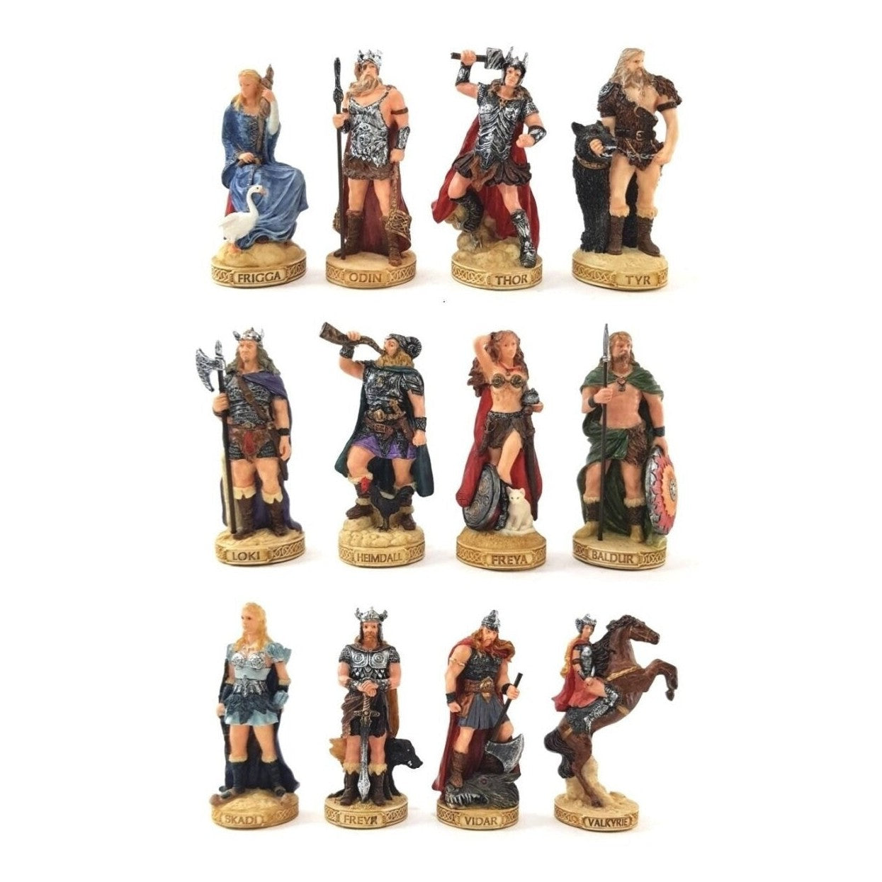 Nordic Gods Statues Figurines.Thor.Odin.Frigga.TYR.Loki.Nordic