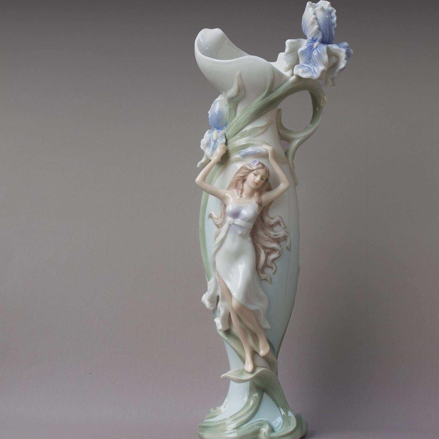 Nymph with Blue Iris | Mythology & Deity Sculptures | Home Decor
