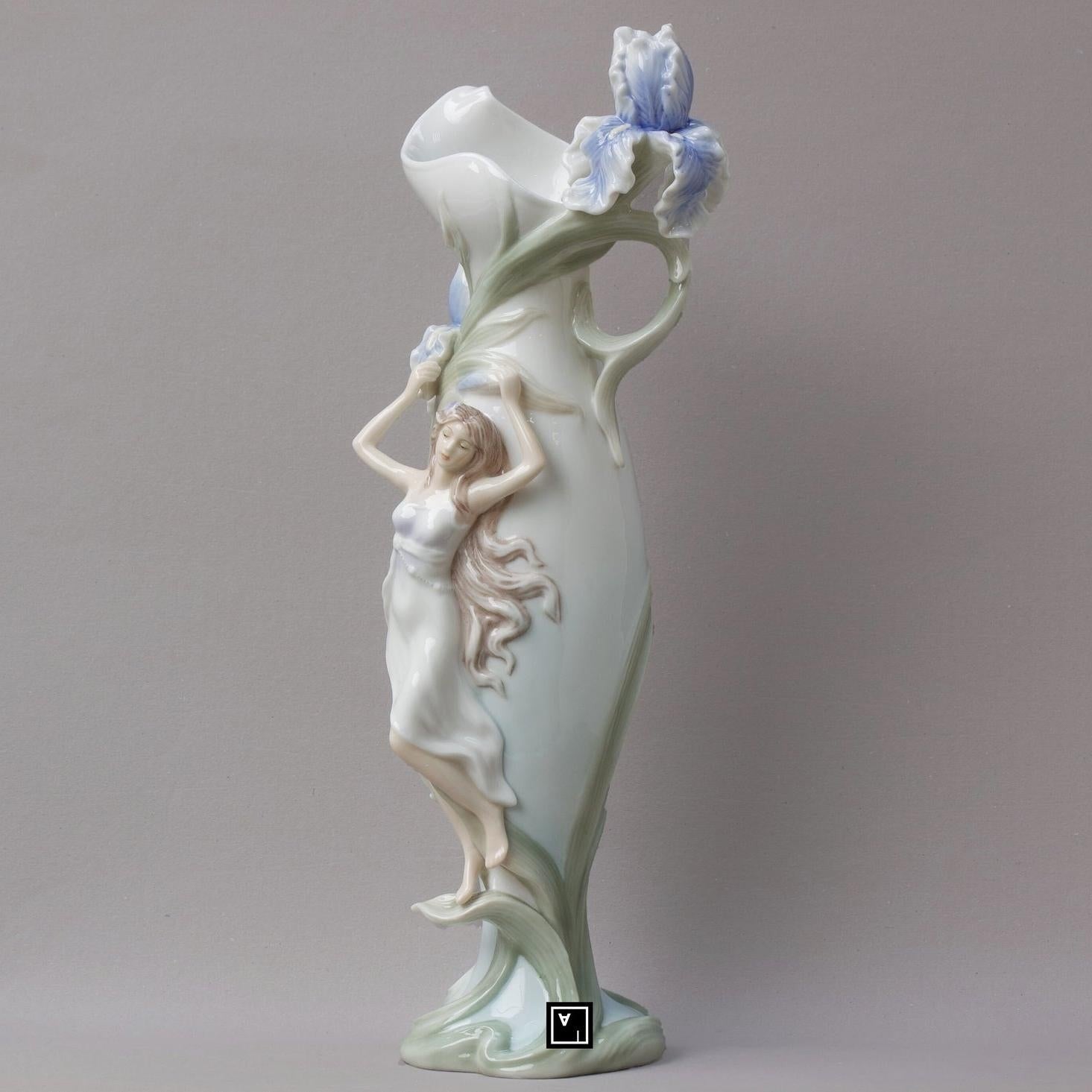 Nymph with Blue Iris | Mythology & Deity Sculptures | Home Decor