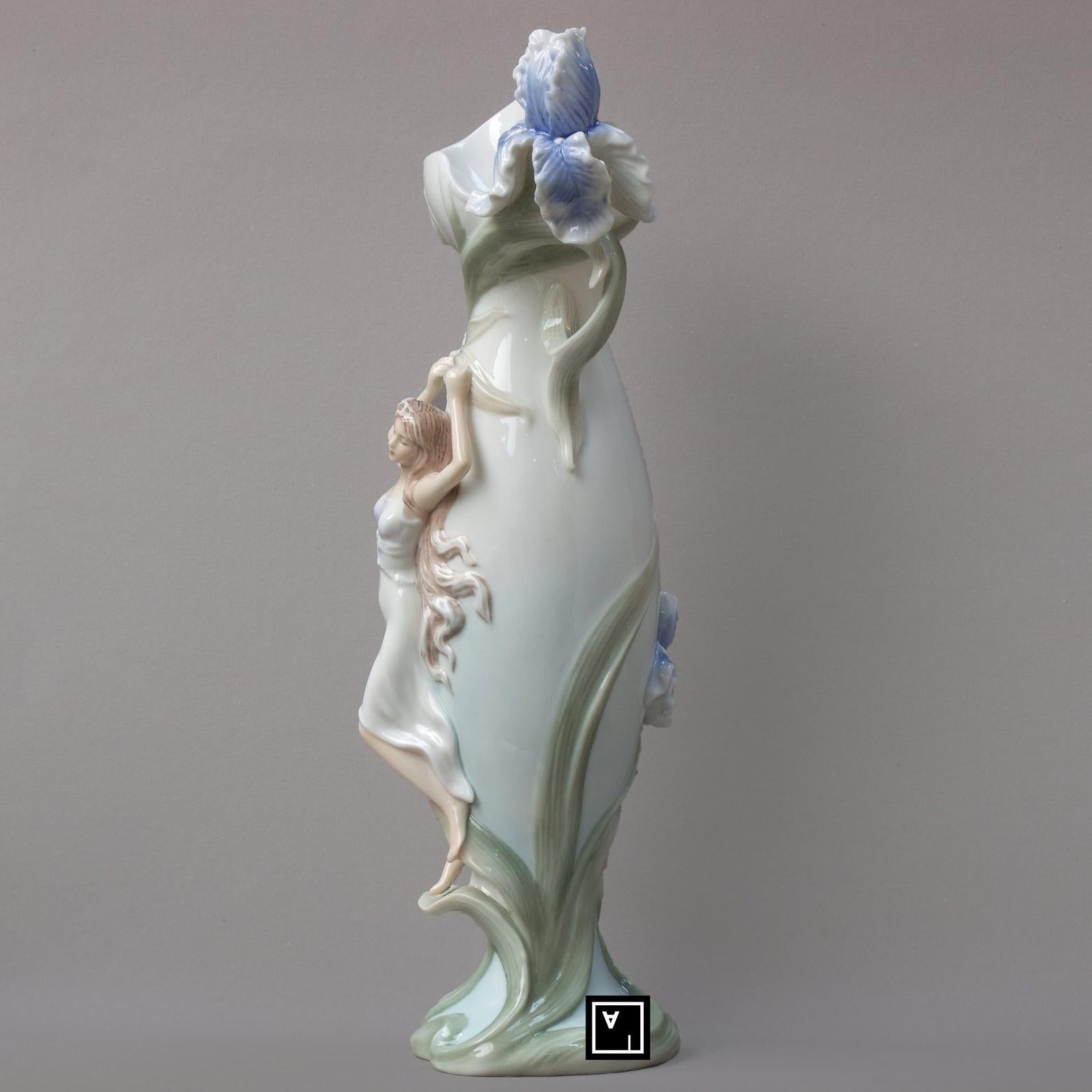 Nymph with Blue Iris | Mythology & Deity Sculptures | Home Decor