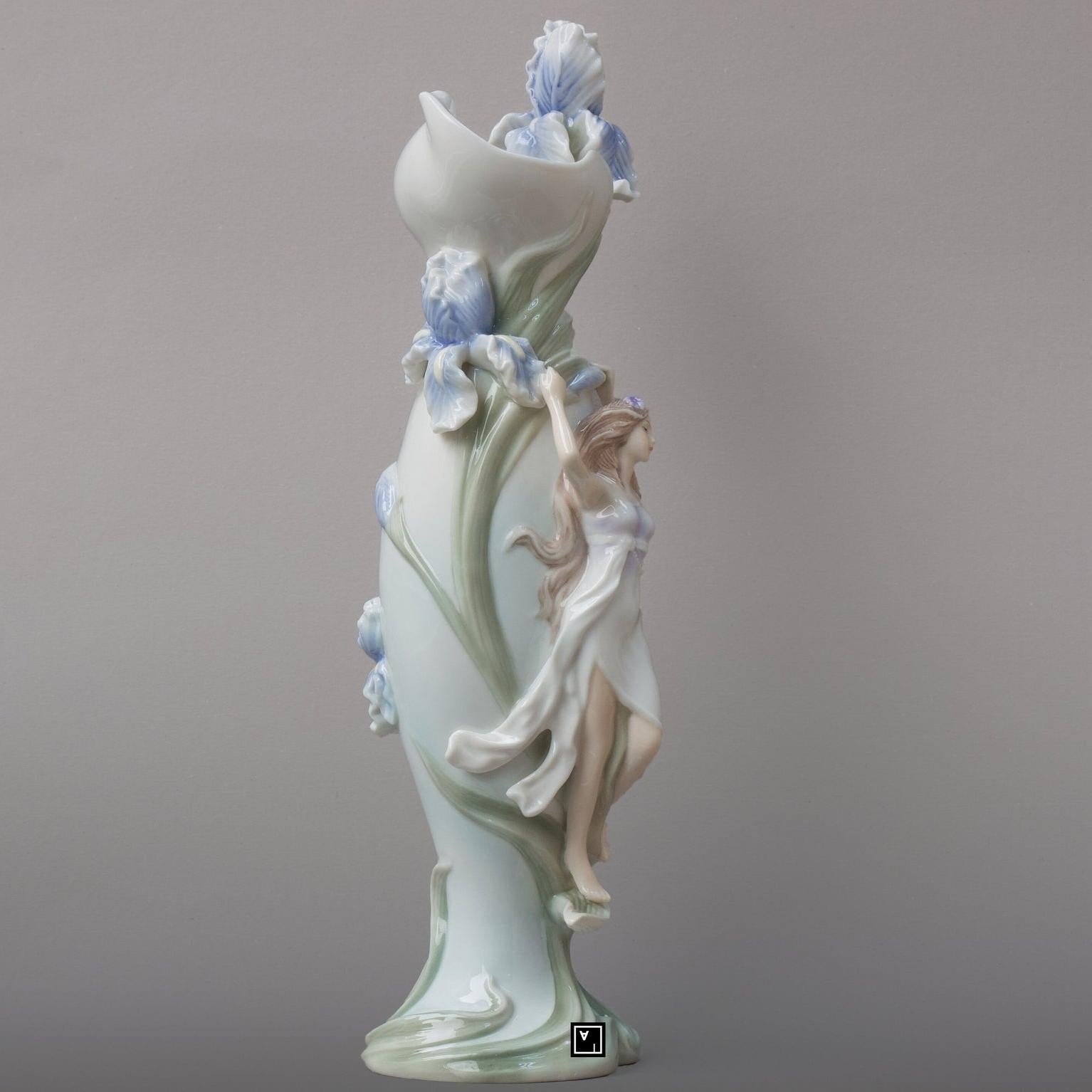 Nymph with Blue Iris | Mythology & Deity Sculptures | Home Decor