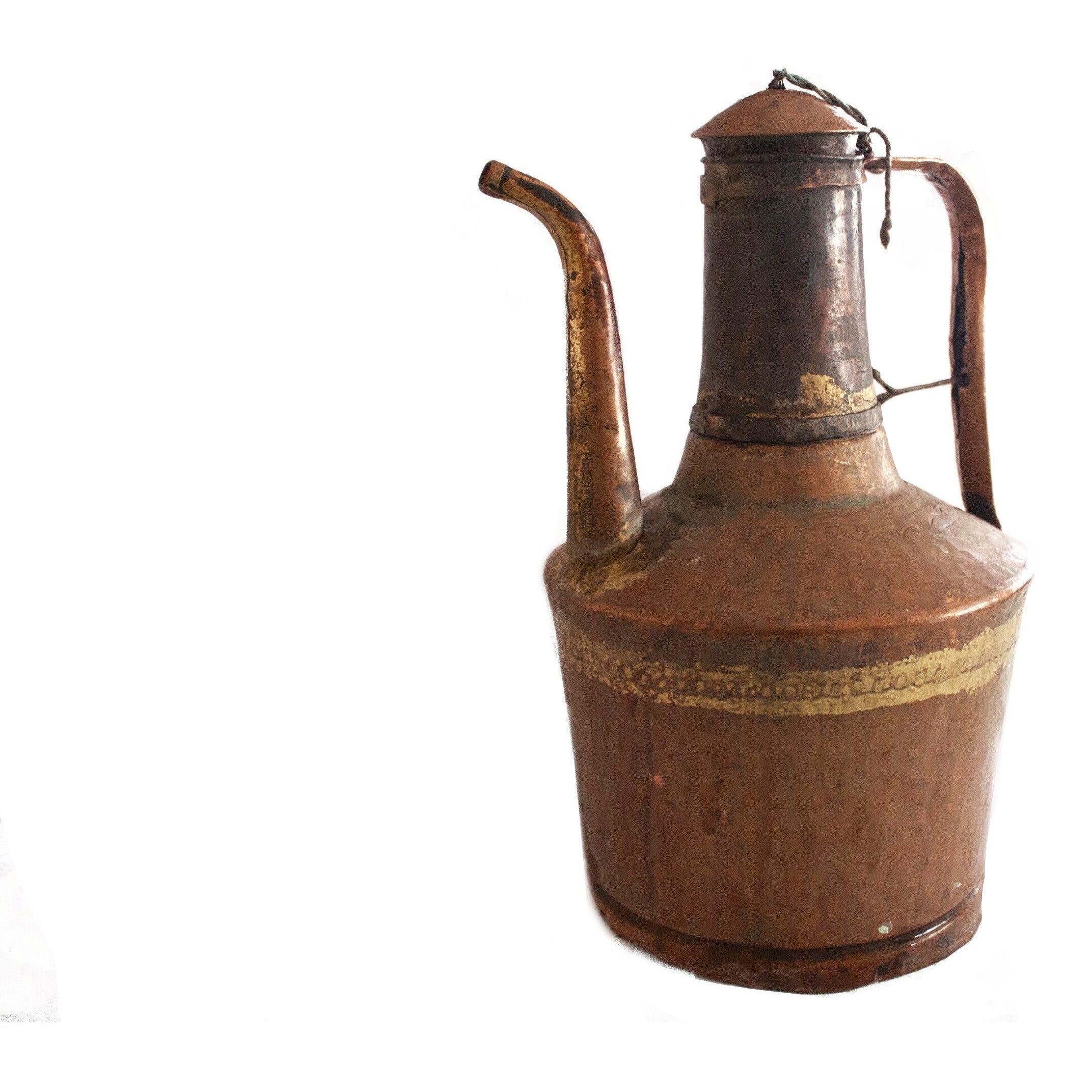 Ottoman Antique Handforged Copper Pitcher | Vases & Bowls