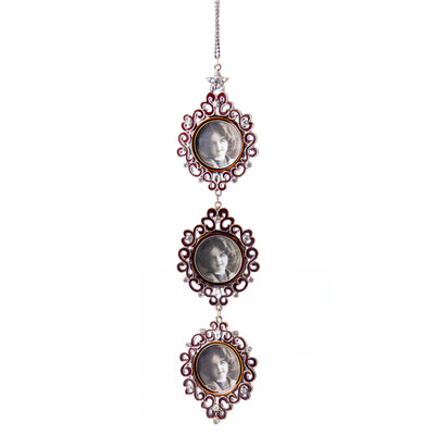 Photo frame made of enamelled pewter and gemstones | Handcrafted Home