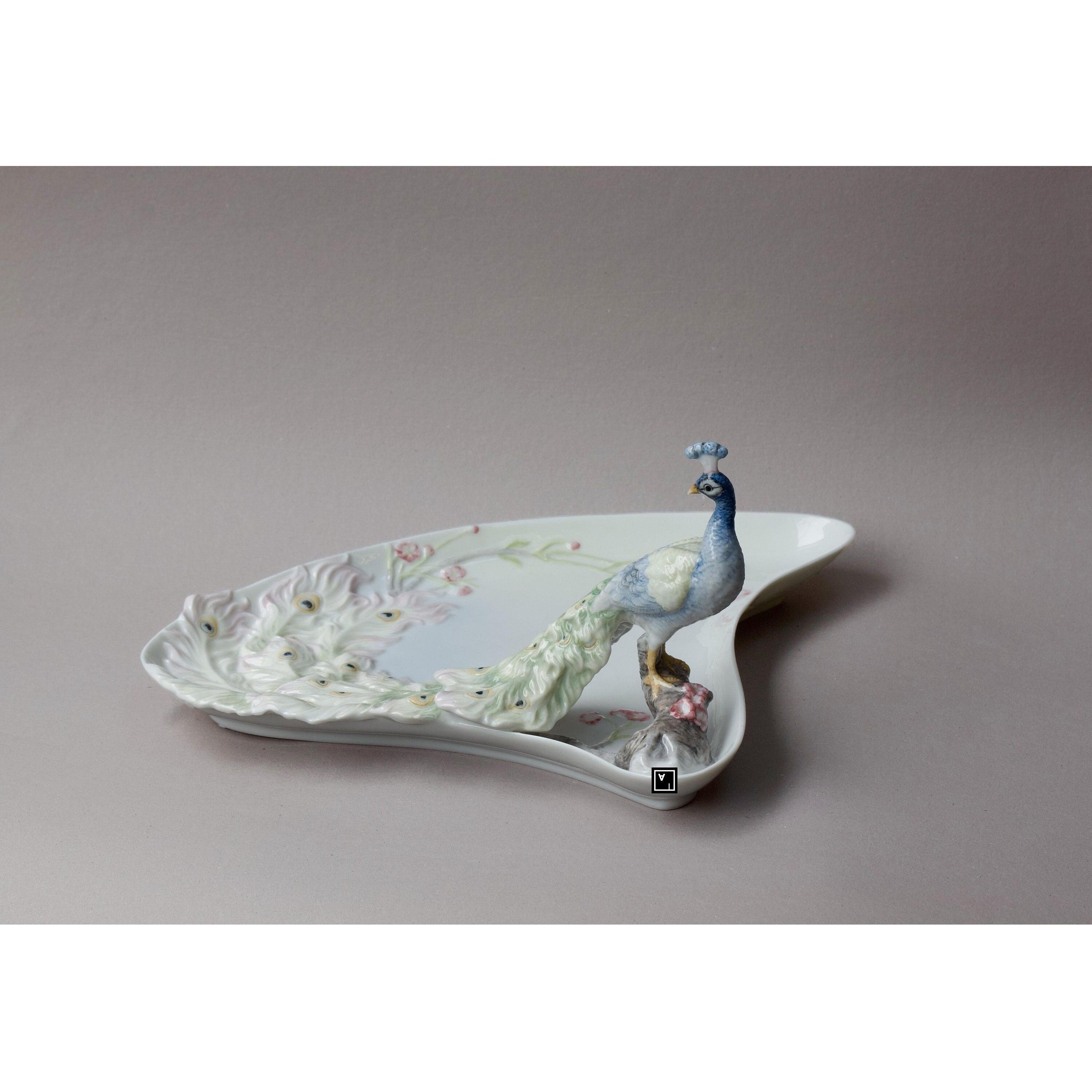 Peacock Serving Tray | Vases & Bowls | Home Decor | Handcrafted