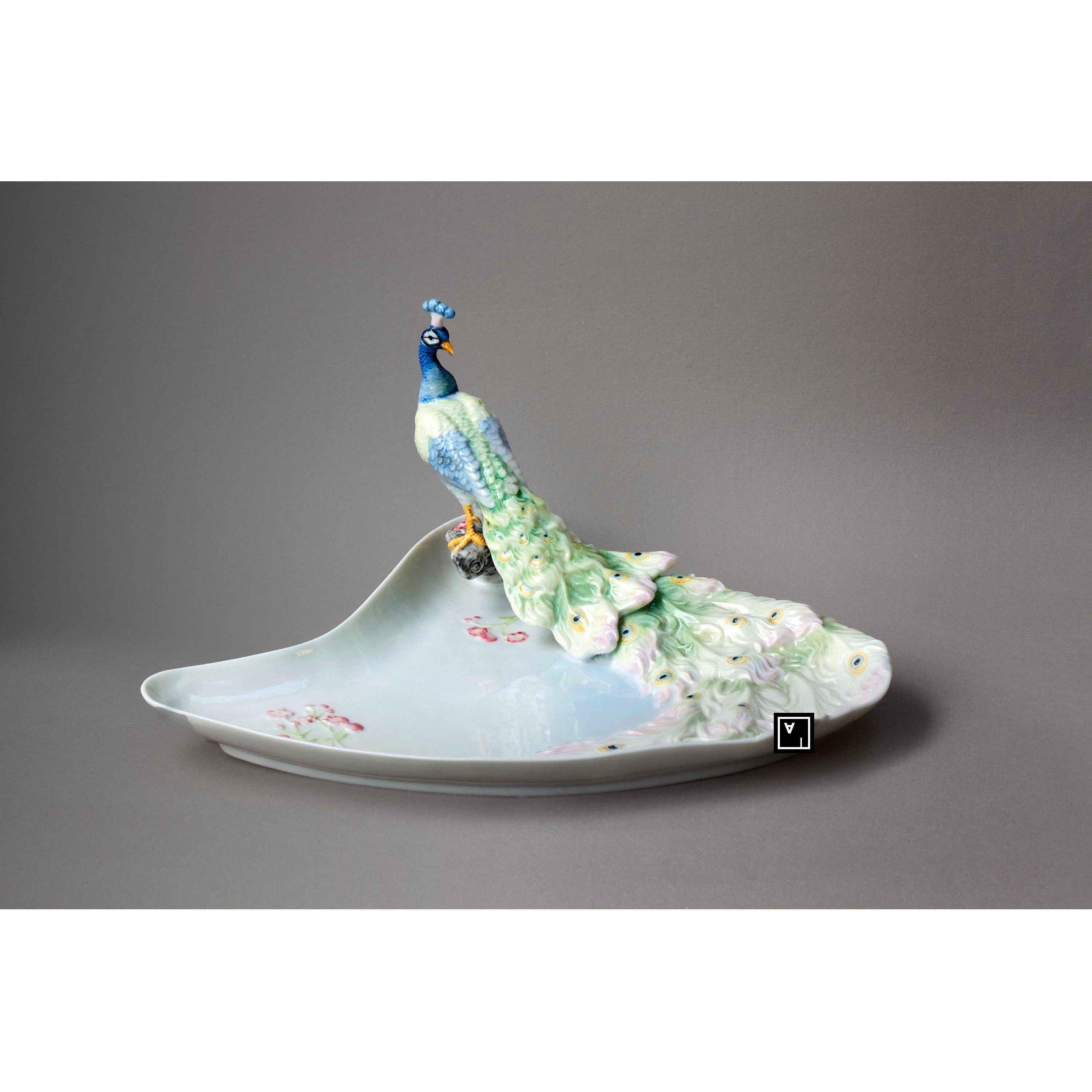 Peacock Serving Tray | Vases & Bowls | Home Decor | Handcrafted