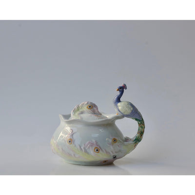 Peacock Sugar Bowl with Lid | Vases & Bowls | Home Decor