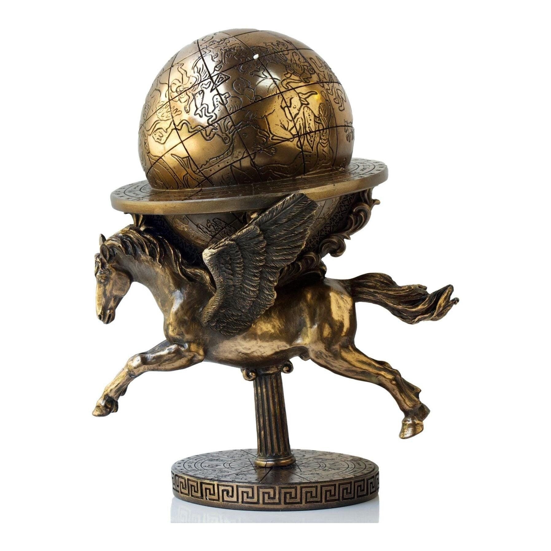 Pegasus carrying Globe | Mythology & Deity Sculptures | Home Decor