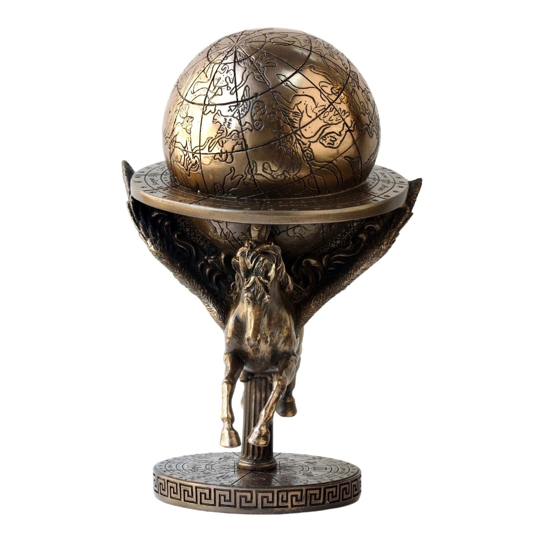 Pegasus carrying Globe | Mythology & Deity Sculptures | Home Decor