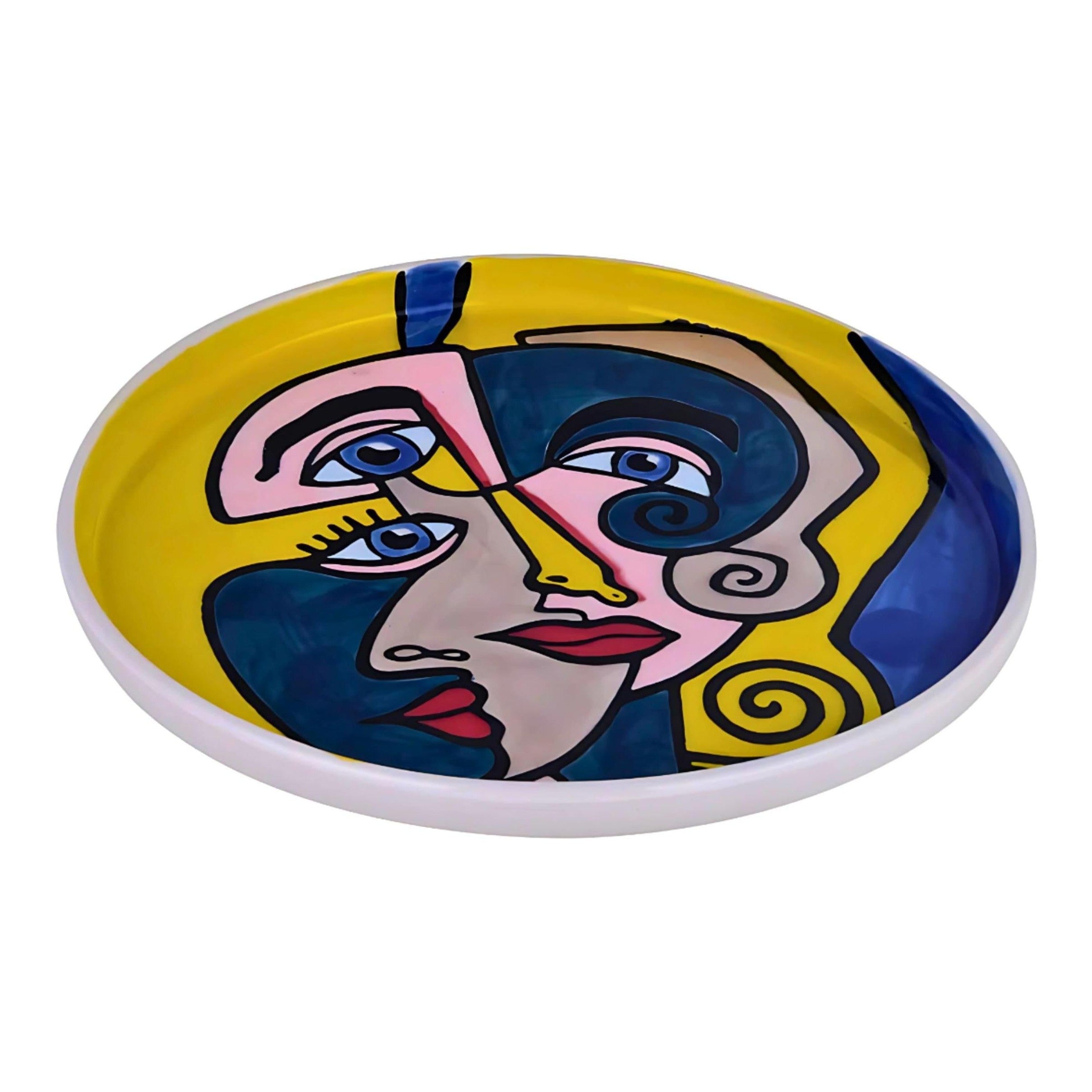 Picasso-Style Porcelain Plate | Curios & Collectibles | Home Decor