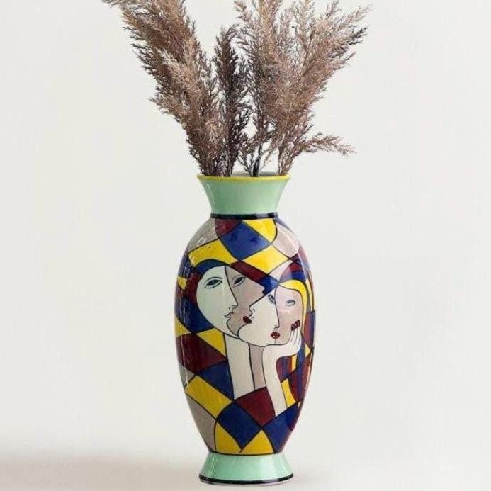 Picasso Style Porcelain Vase | Vases & Bowls | Home Decor