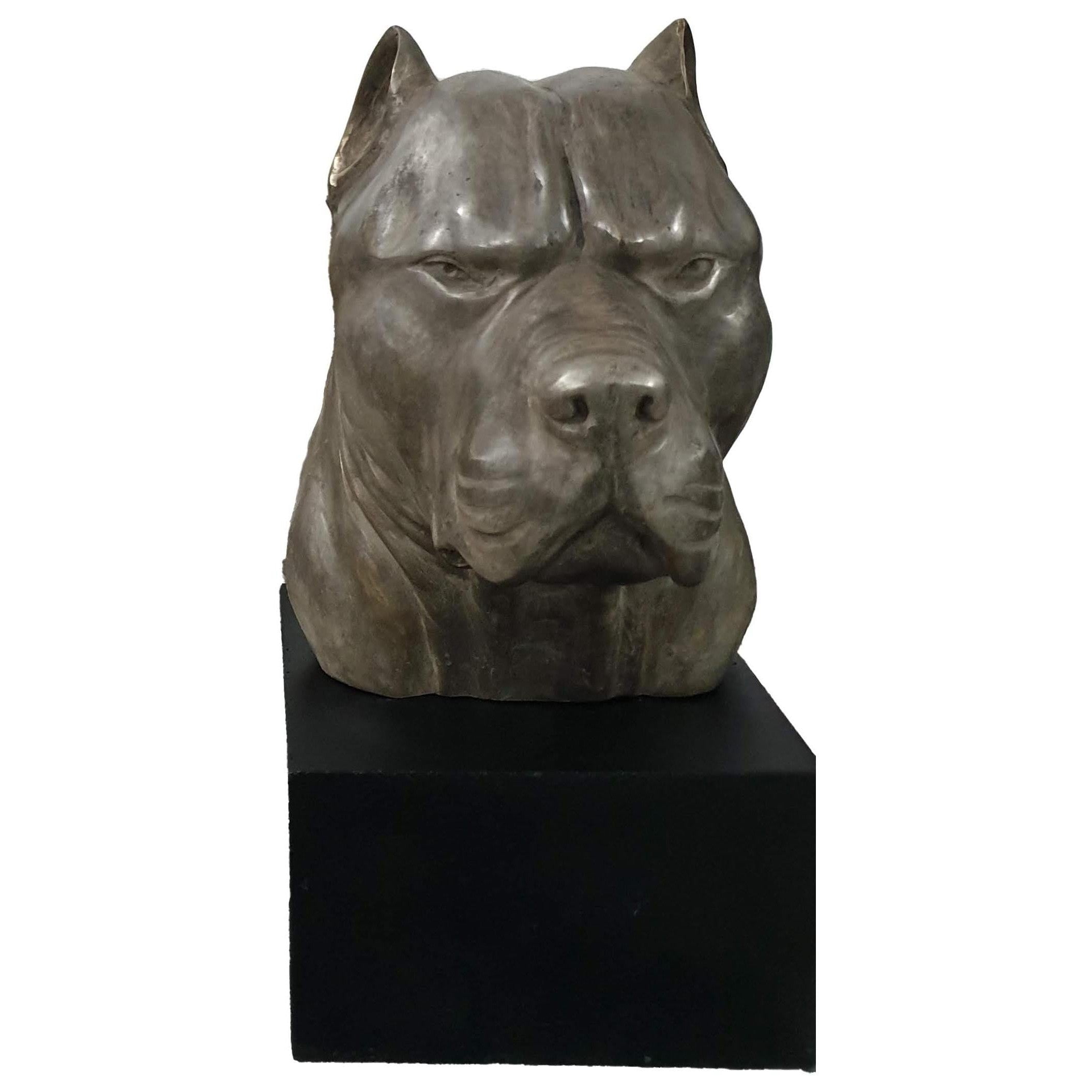 Pitbull Bust with Marble Base | Busts | Home Decor | Handcrafted